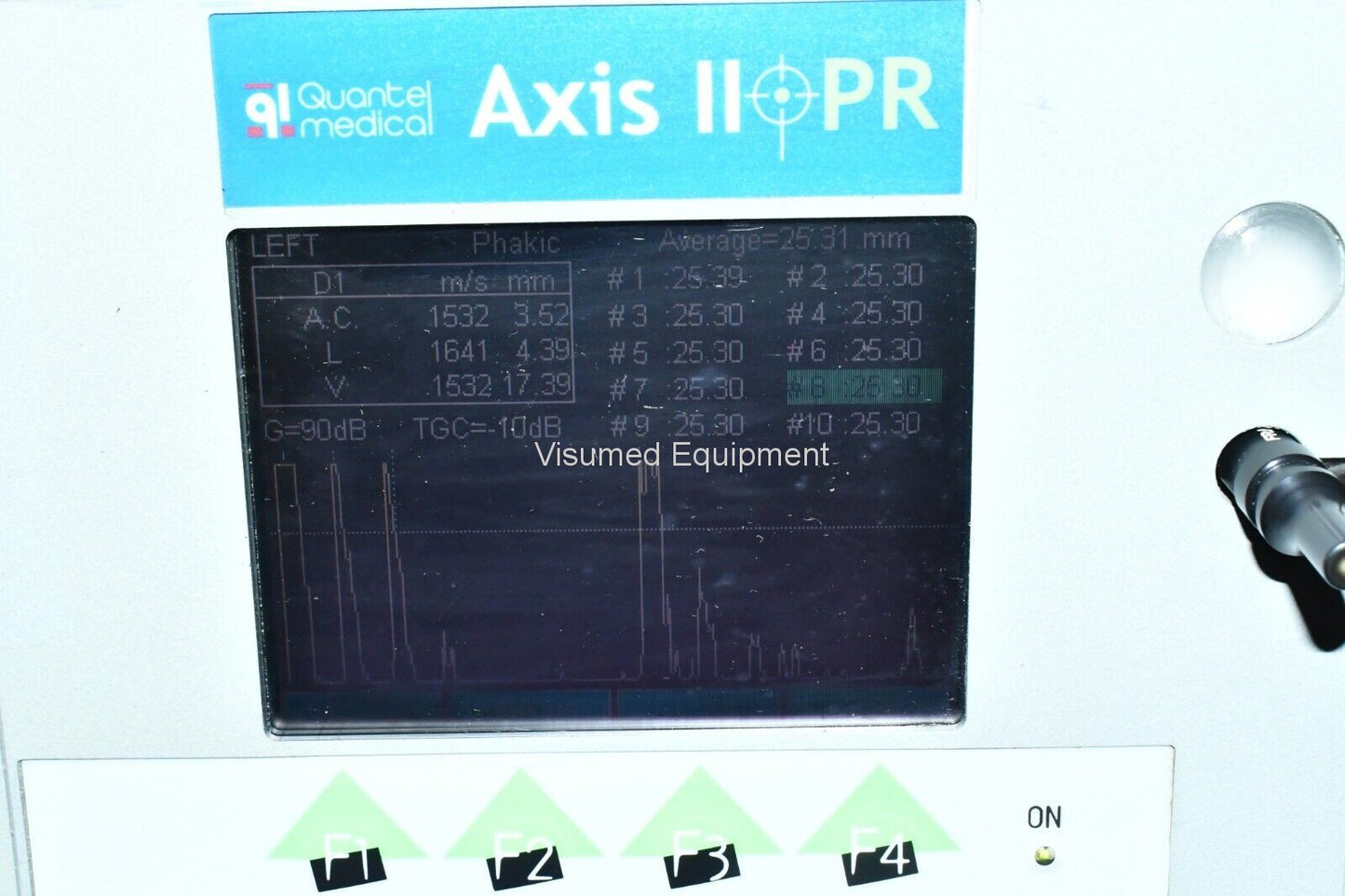 Refurbished QUANTEL MEDICAL AXIS II PR Ultrasound A-Scan Biometer offered by Visumed Equipment