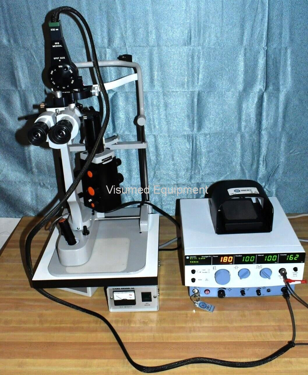 Refurbished Iridex TX Green 532 laser with Zeiss slitlamp and adapter offered by Visumed Equipment