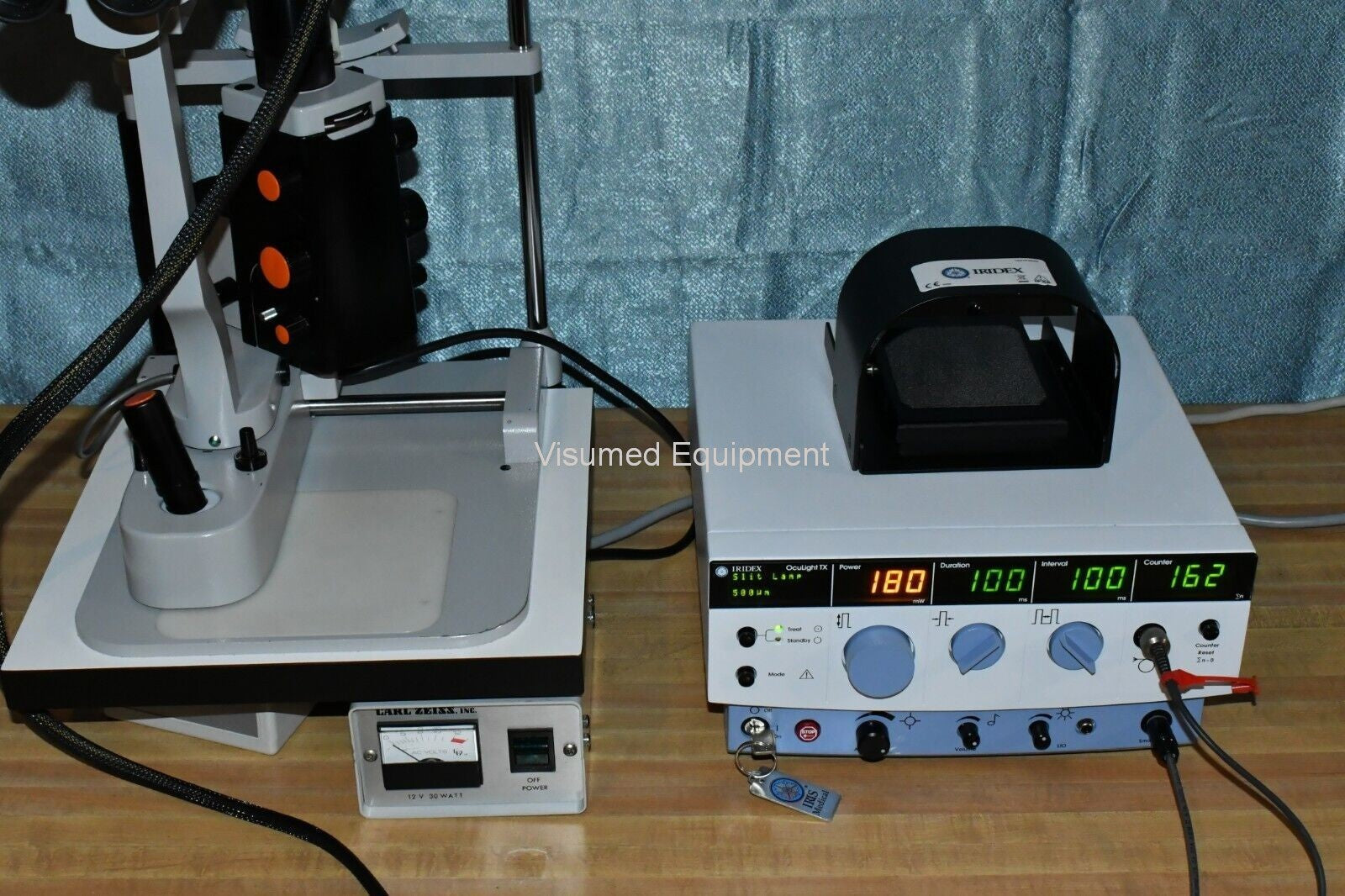 Refurbished Iridex TX Green 532 laser with Zeiss slitlamp and adapter offered by Visumed Equipment