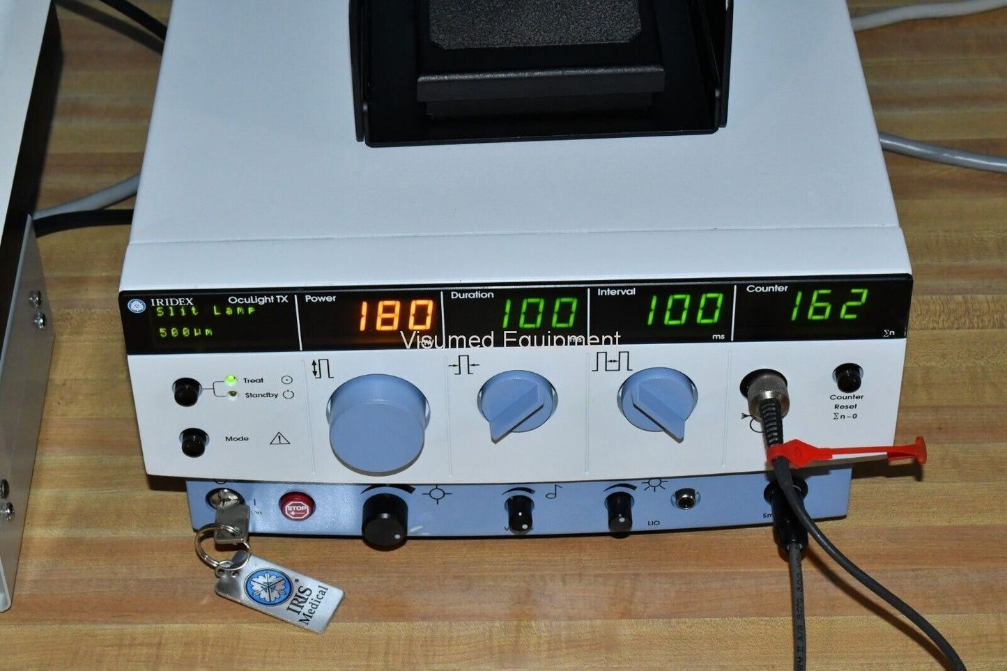 Refurbished Iridex TX Green 532 laser with Zeiss slitlamp and adapter offered by Visumed Equipment