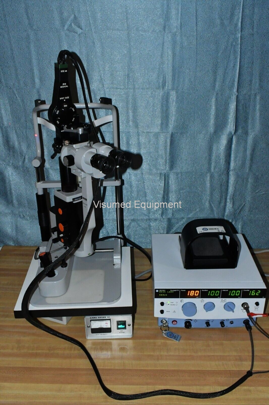 Refurbished Iridex TX Green 532 laser with Zeiss slitlamp and adapter offered by Visumed Equipment