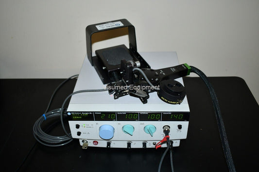 Refurbished Iridex GL green laser with Zeiss slitlamp adapter offered by Visumed Equipment