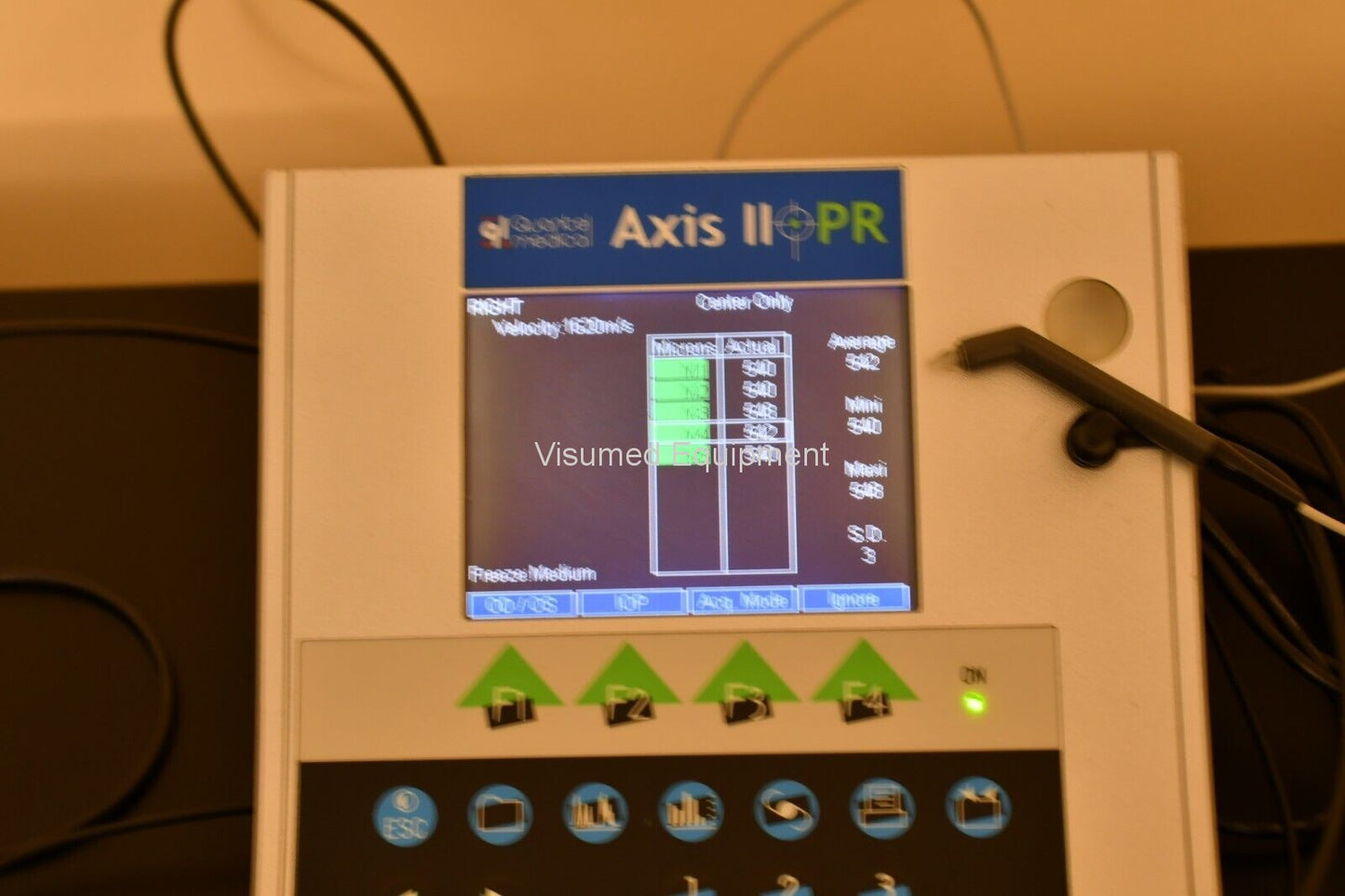 Refurbished Quantel Medical Axis PR II Ultrasonic A-scan pachymeter offered by Visumed Equipment