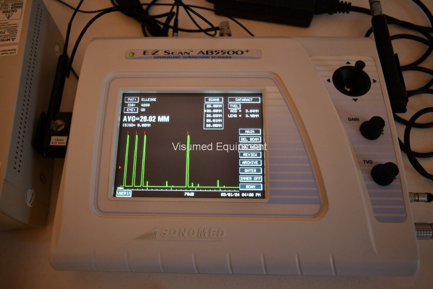 Refurbished Sonomed AB-5500 EZ Bscan A-scan B-scan Ophthalmic ultrasound with Printer offered by Visumed Equipment