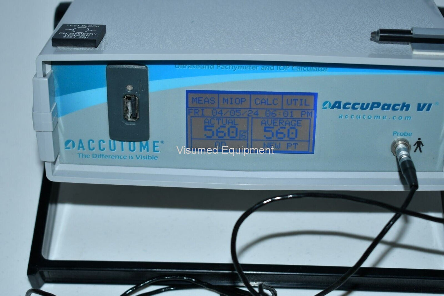 Refurbished Accutome AccuPach VI Ultrasound Pachymeter offered by Visumed Equipment