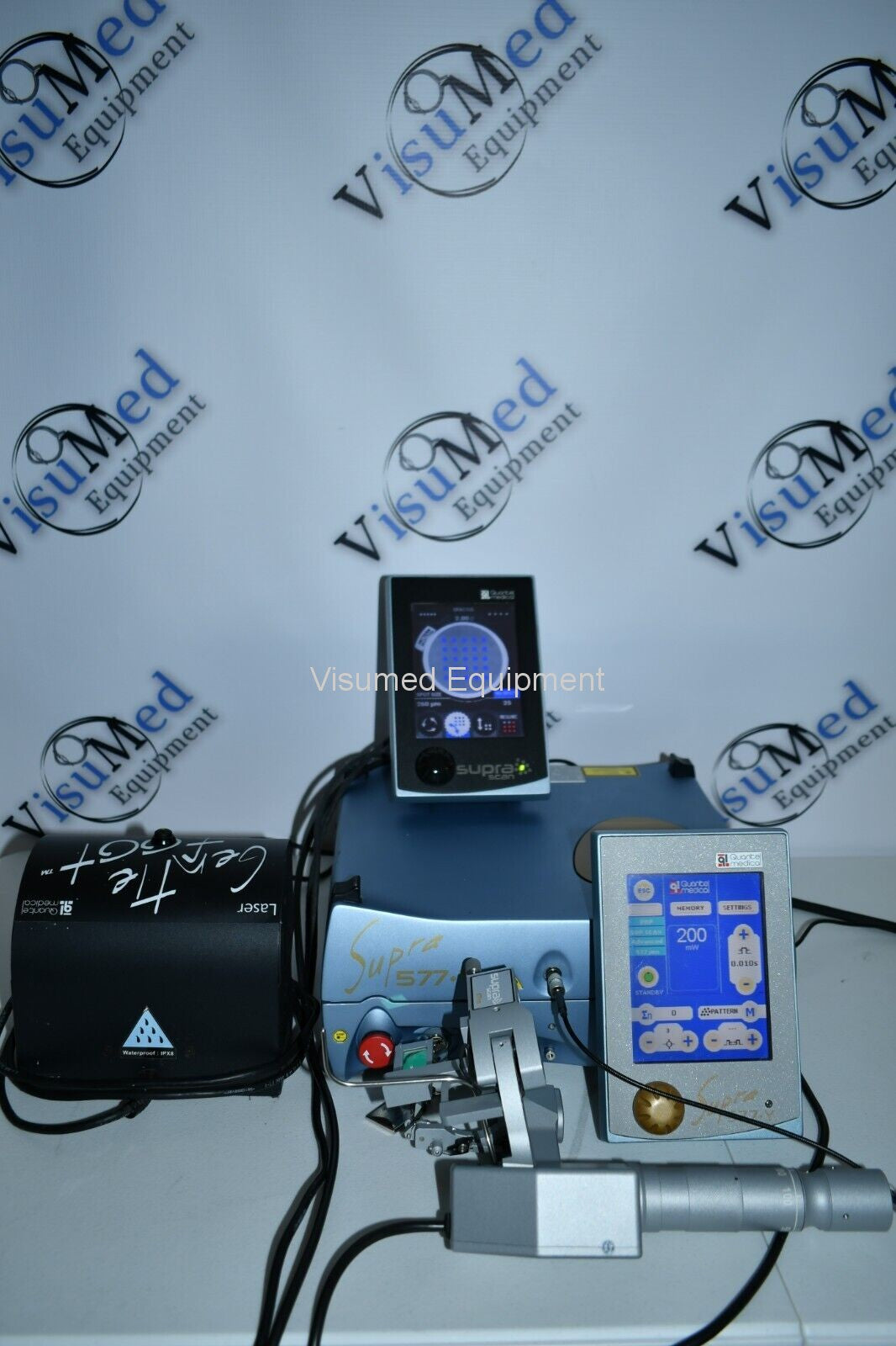 Refurbished Quantel Supra Scan 577 micropulse yellow Pattern Laser with Haag Streit Adapter offered by Visumed Equipment