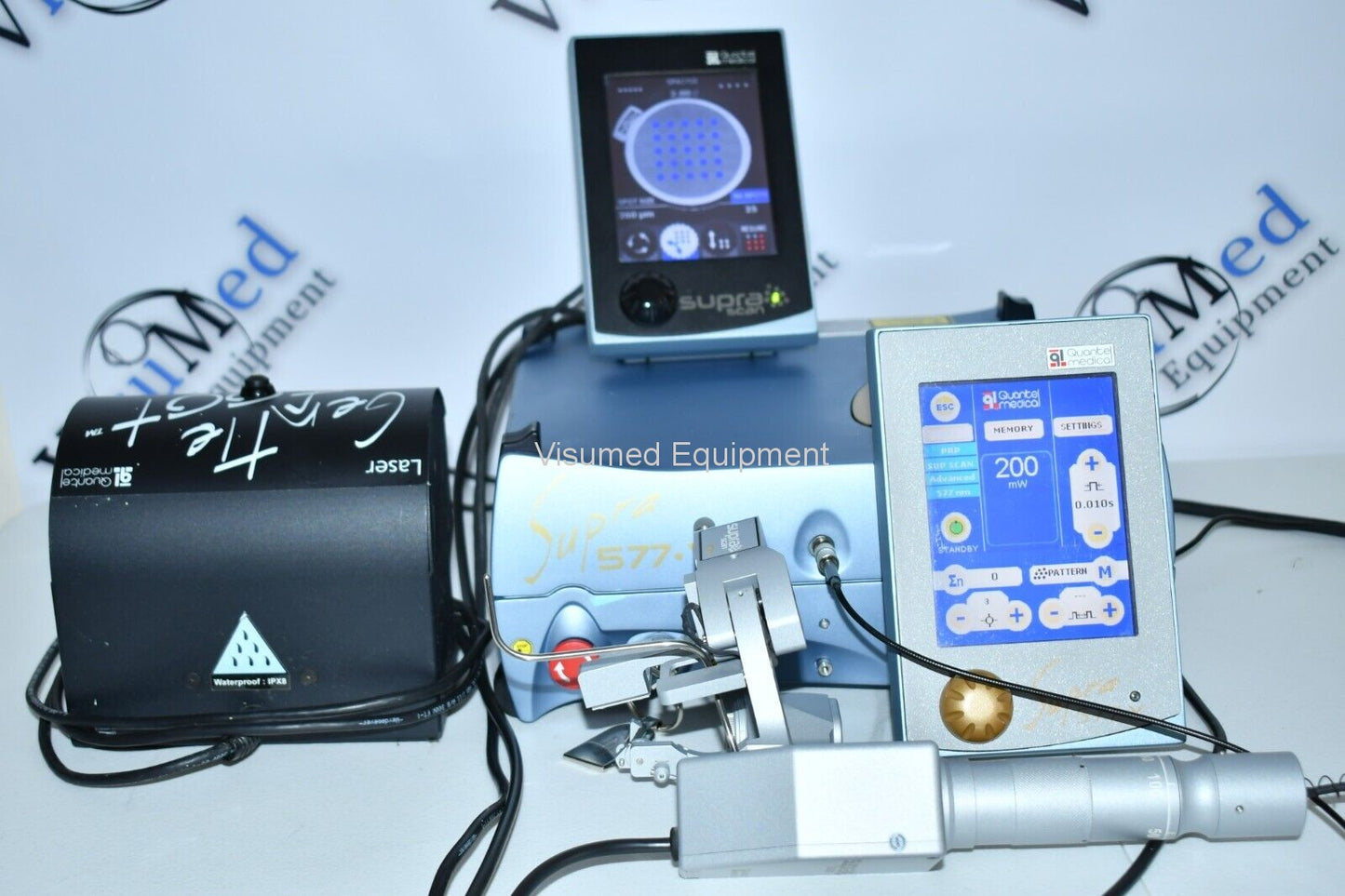 Refurbished Quantel Supra Scan 577 micropulse yellow Pattern Laser with Haag Streit Adapter offered by Visumed Equipment