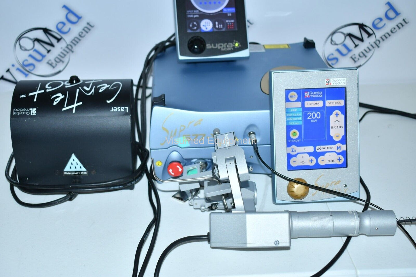 Refurbished Quantel Supra Scan 577 micropulse yellow Pattern Laser with Haag Streit Adapter offered by Visumed Equipment