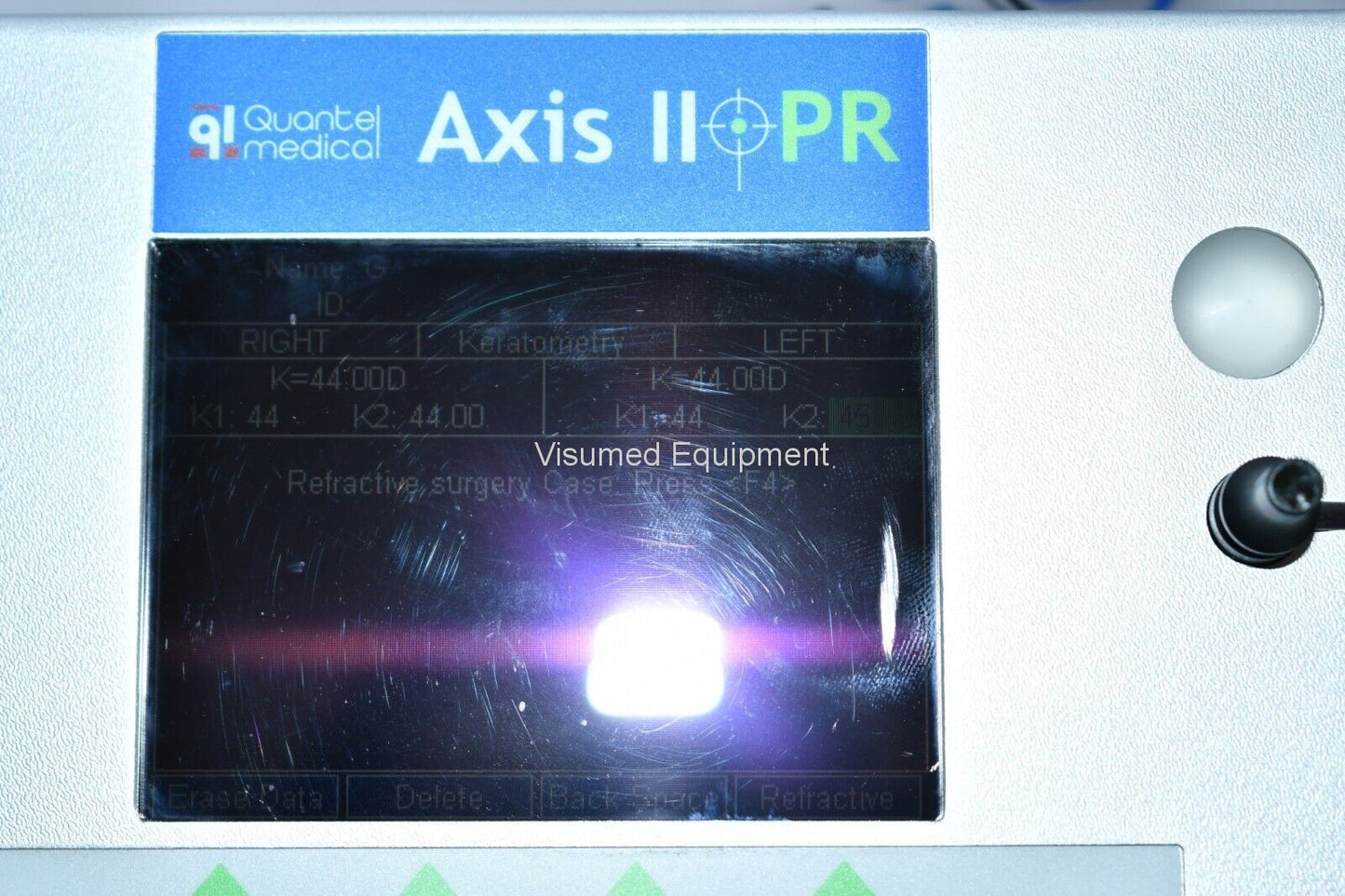 Refurbished Quantel Medical Axis PR II Ultrasonic A-scan pachymeter offered by Visumed Equipment