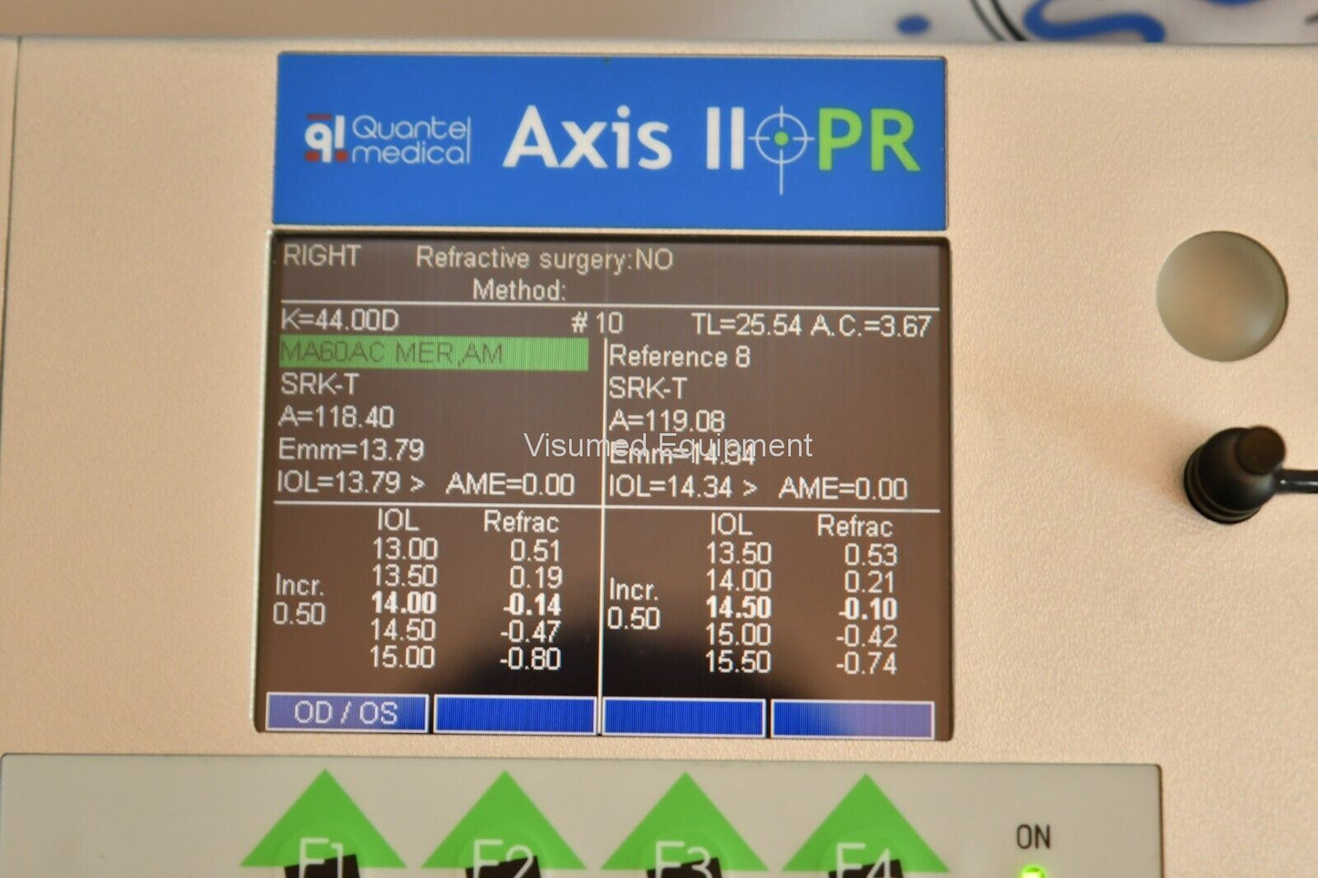 Refurbished Quantel Medical Axis PR II Ultrasonic A-scan pachymeter offered by Visumed Equipment