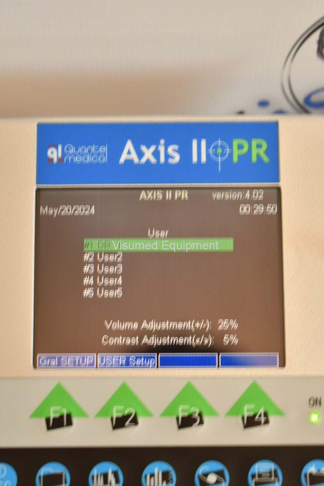 Refurbished Quantel Medical Axis PR II Ultrasonic A-scan pachymeter offered by Visumed Equipment