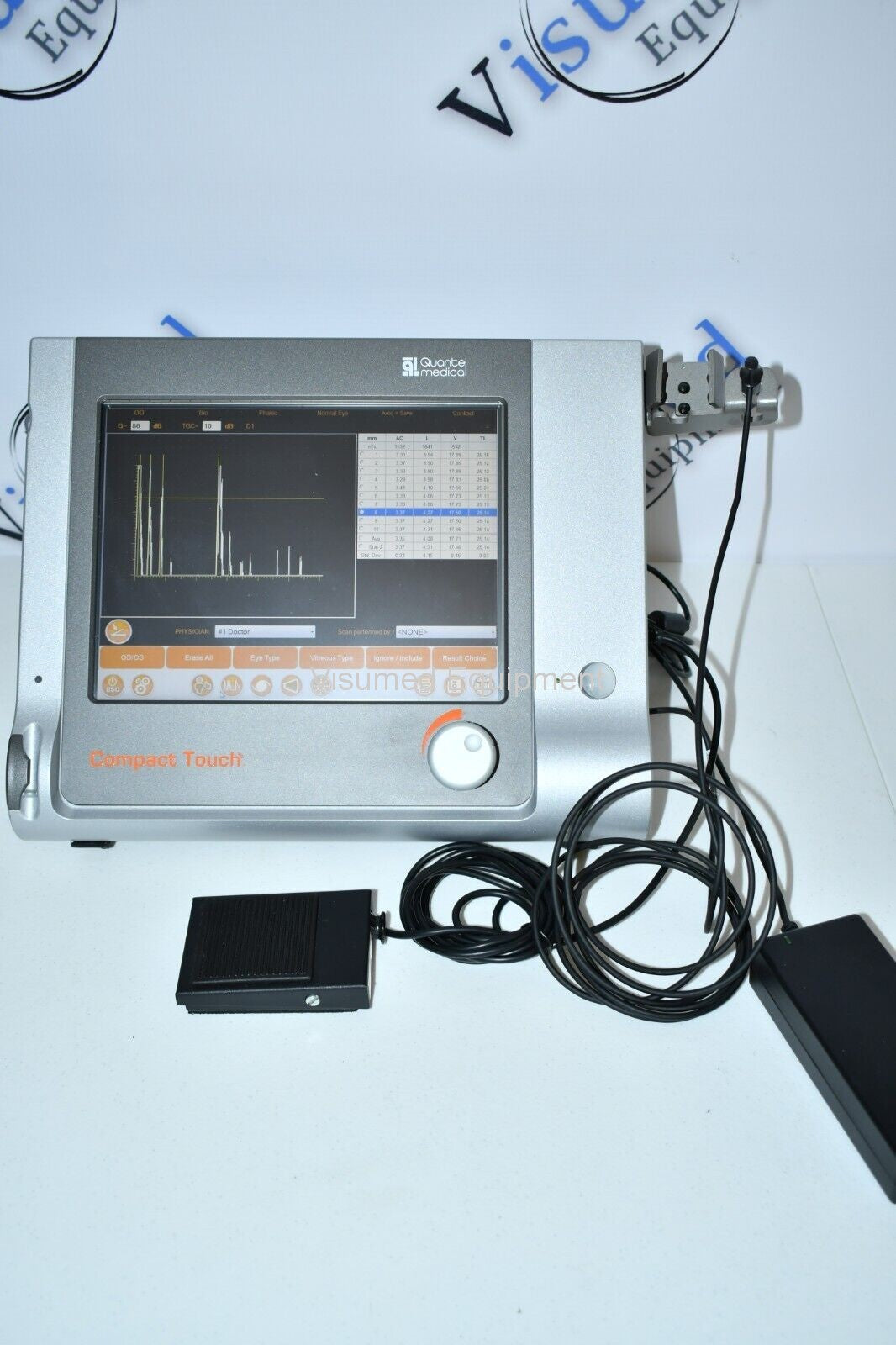 Refurbished Quantel compact touch ophthalmic A-scan ultrasound offered by Visumed Equipment