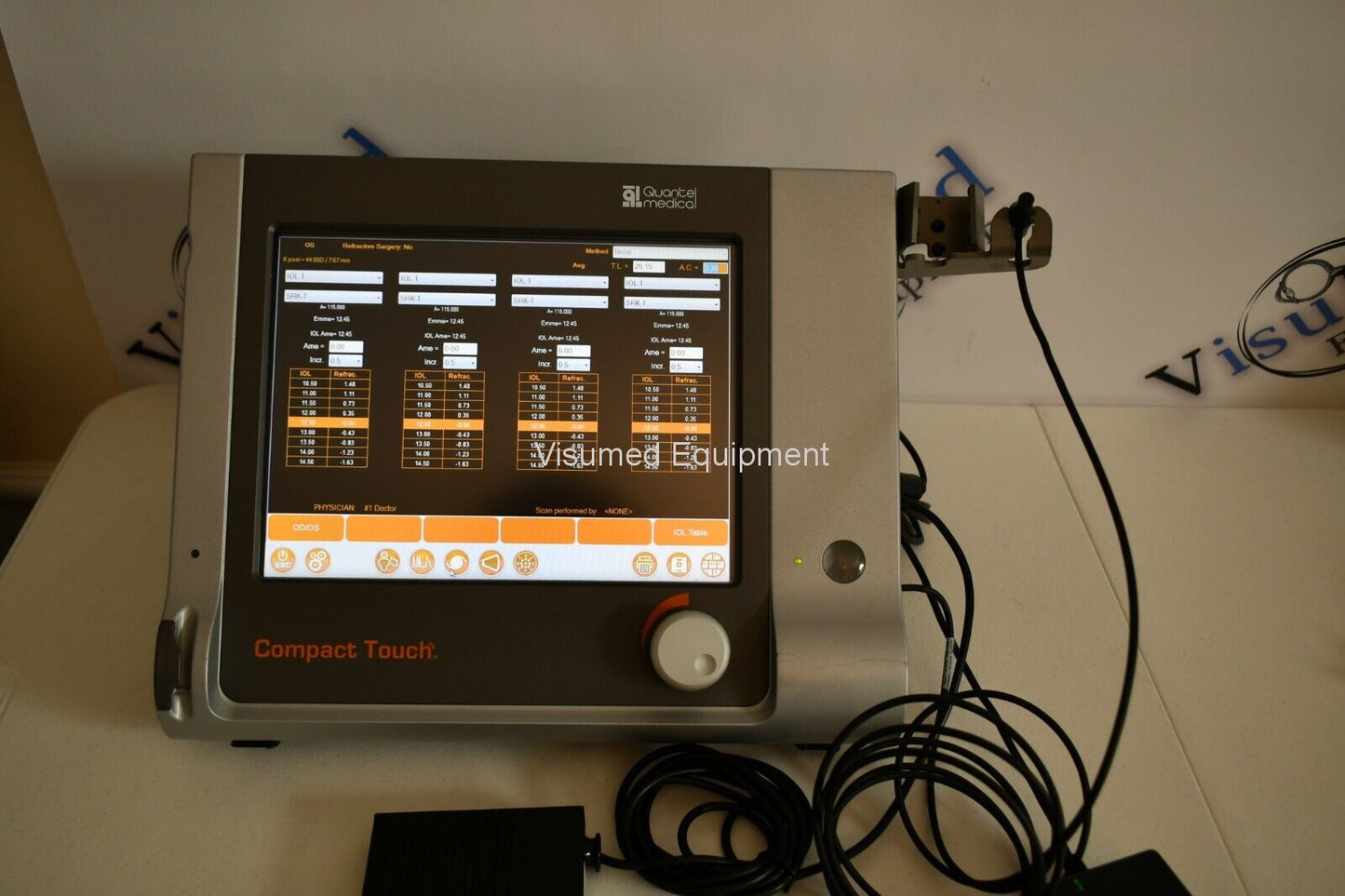 Refurbished Quantel compact touch ophthalmic A-scan ultrasound offered by Visumed Equipment