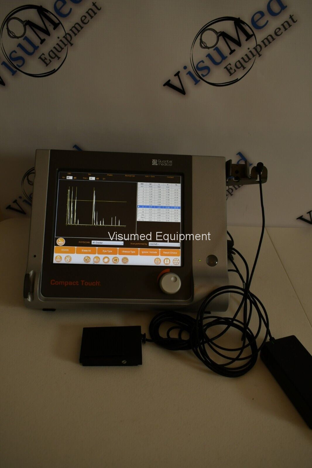 Refurbished Quantel compact touch ophthalmic A-scan ultrasound offered by Visumed Equipment