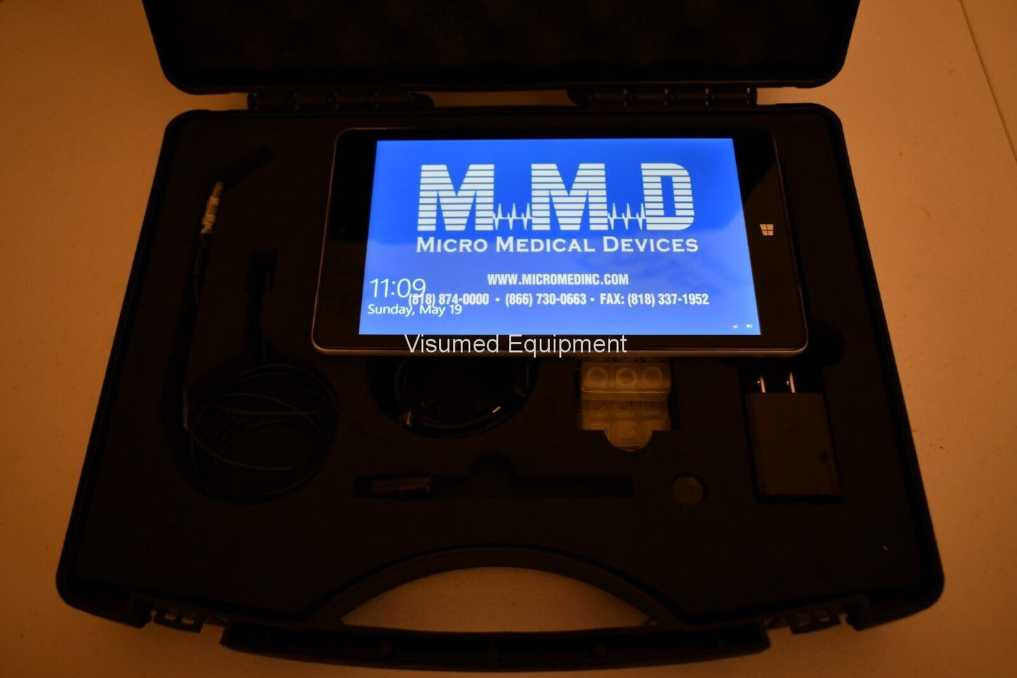 Refurbished MicroMedical Device MMD portable Ascan utrasonic biometer offered by Visumed Equipment