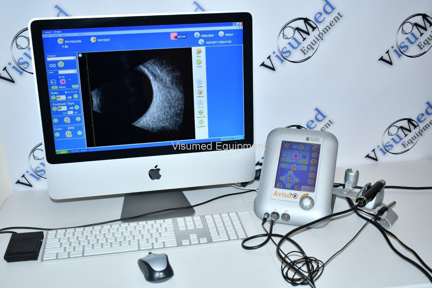 Refurbished Quantel Aviso S Diagnostic Ascan and Bscan Ophthalmic ultrasound offered by Visumed Equipment