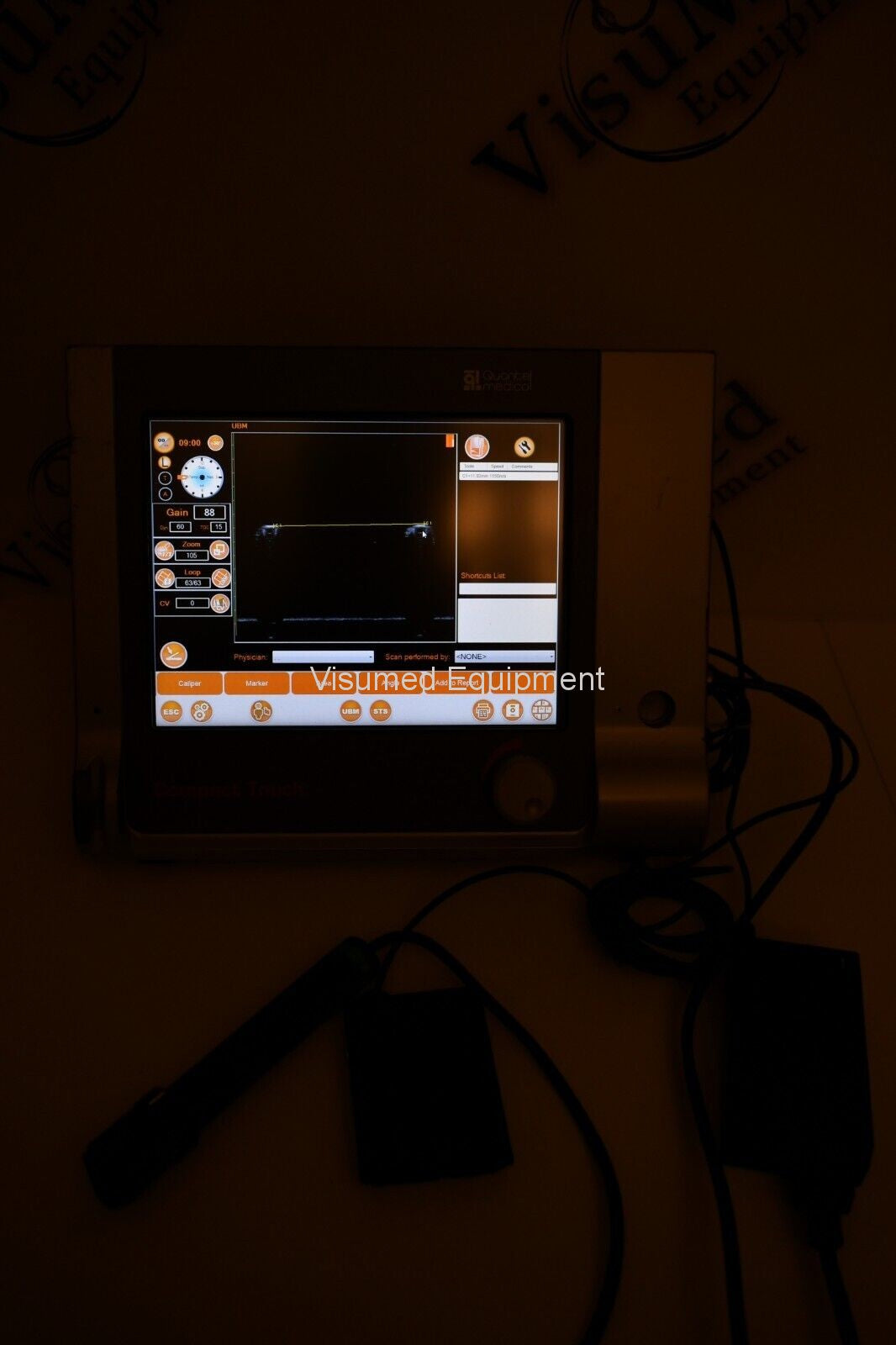Refurbished Quantel compact touch STS UBM Ophthalmic ultrasound offered by Visumed Equipment