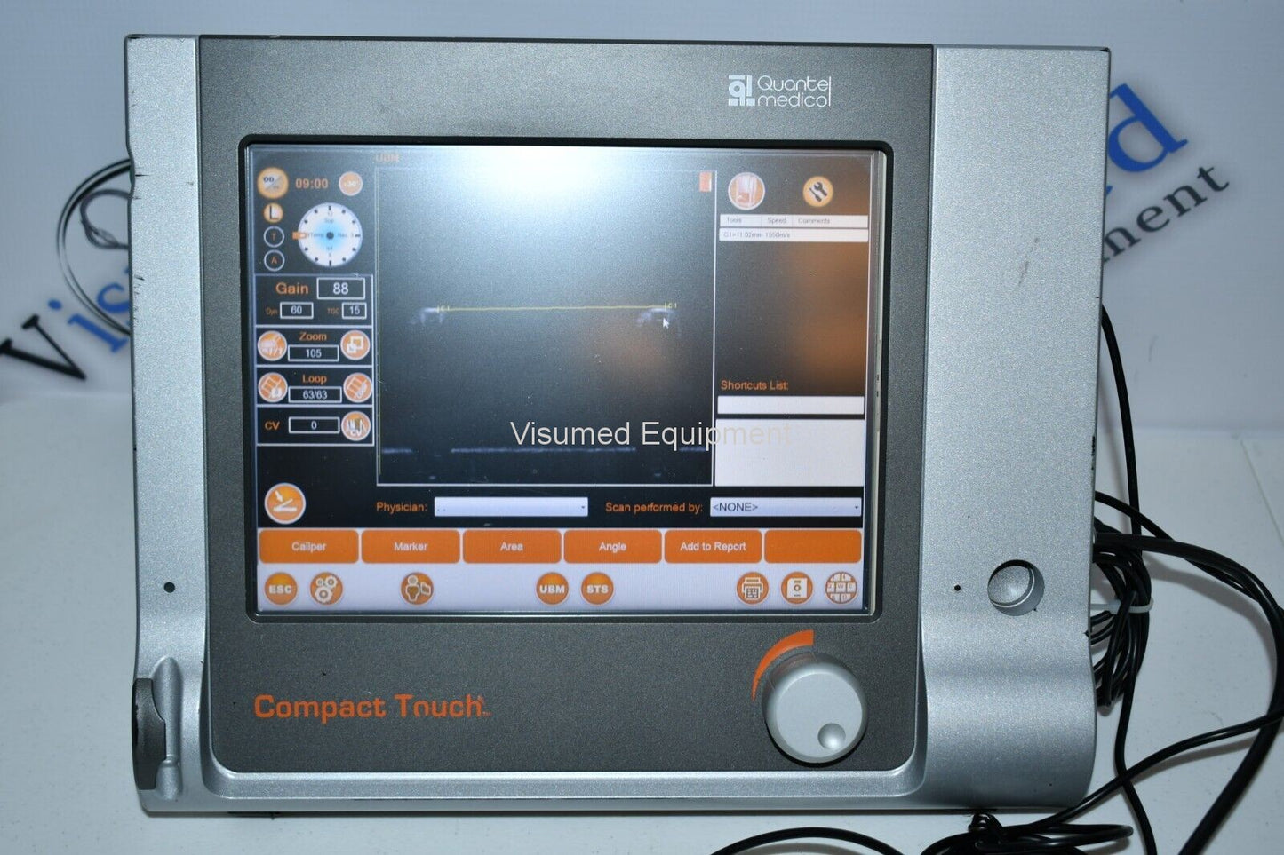 Refurbished Quantel compact touch STS UBM Ophthalmic ultrasound offered by Visumed Equipment