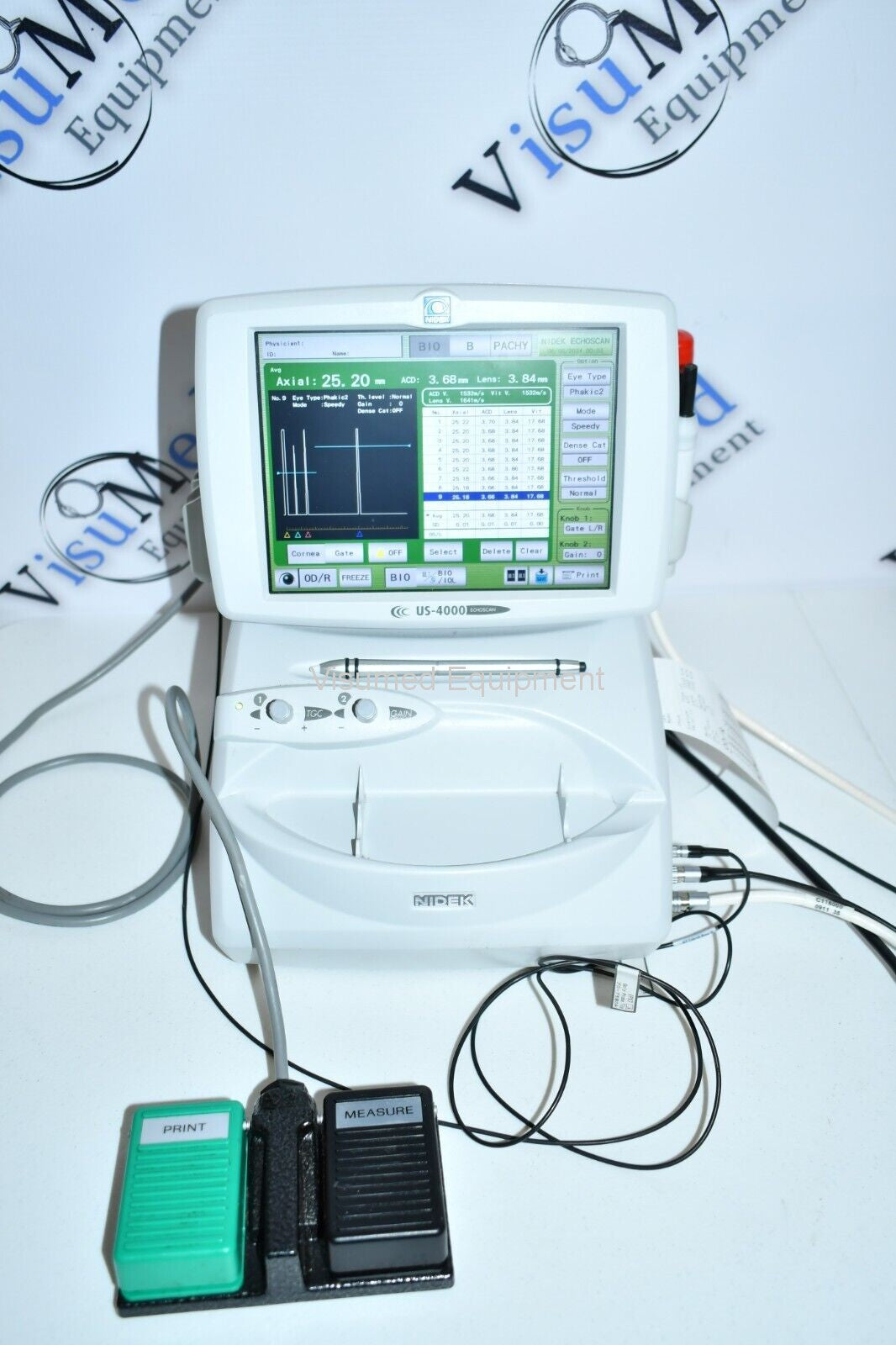 Refurbished Nidek Echoscan US-4000 A scan Bscan Pachymeter ophthalmic ultrasound offered by Visumed Equipment