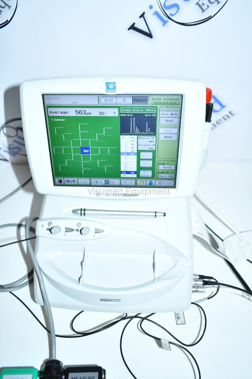 Refurbished Nidek Echoscan US-4000 A scan Bscan Pachymeter ophthalmic ultrasound offered by Visumed Equipment