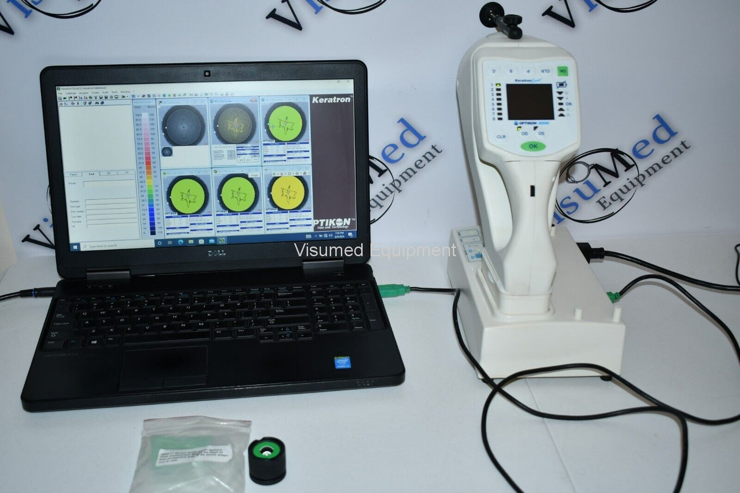 Refurbished Optikon Keratron scout 2000 USB portable Topographer with new battery offered by Visumed Equipment