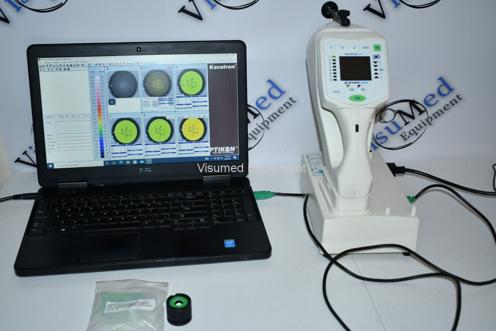 Refurbished Optikon Keratron scout 2000 USB portable Topographer with new battery offered by Visumed Equipment
