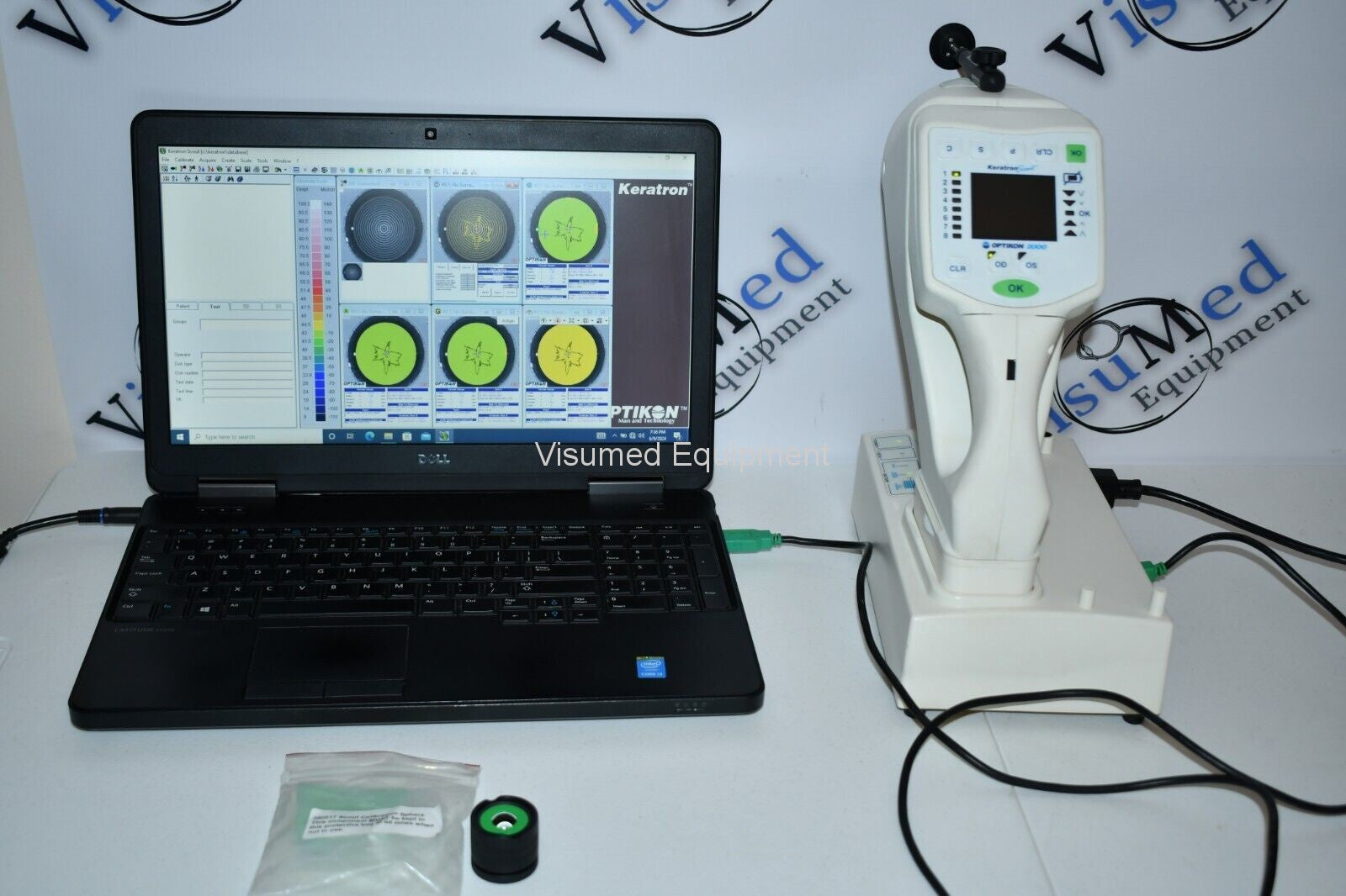 Refurbished Optikon Keratron scout 2000 USB portable Topographer with new battery offered by Visumed Equipment