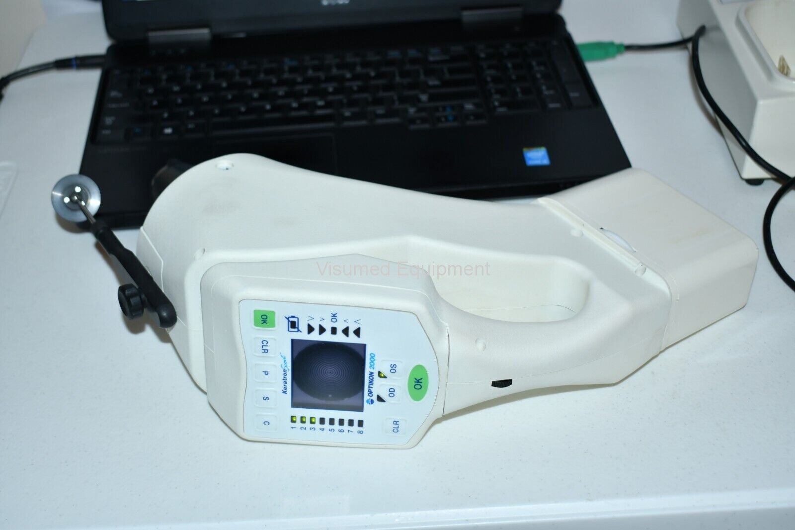 Refurbished Optikon Keratron scout 2000 USB portable Topographer with new battery offered by Visumed Equipment