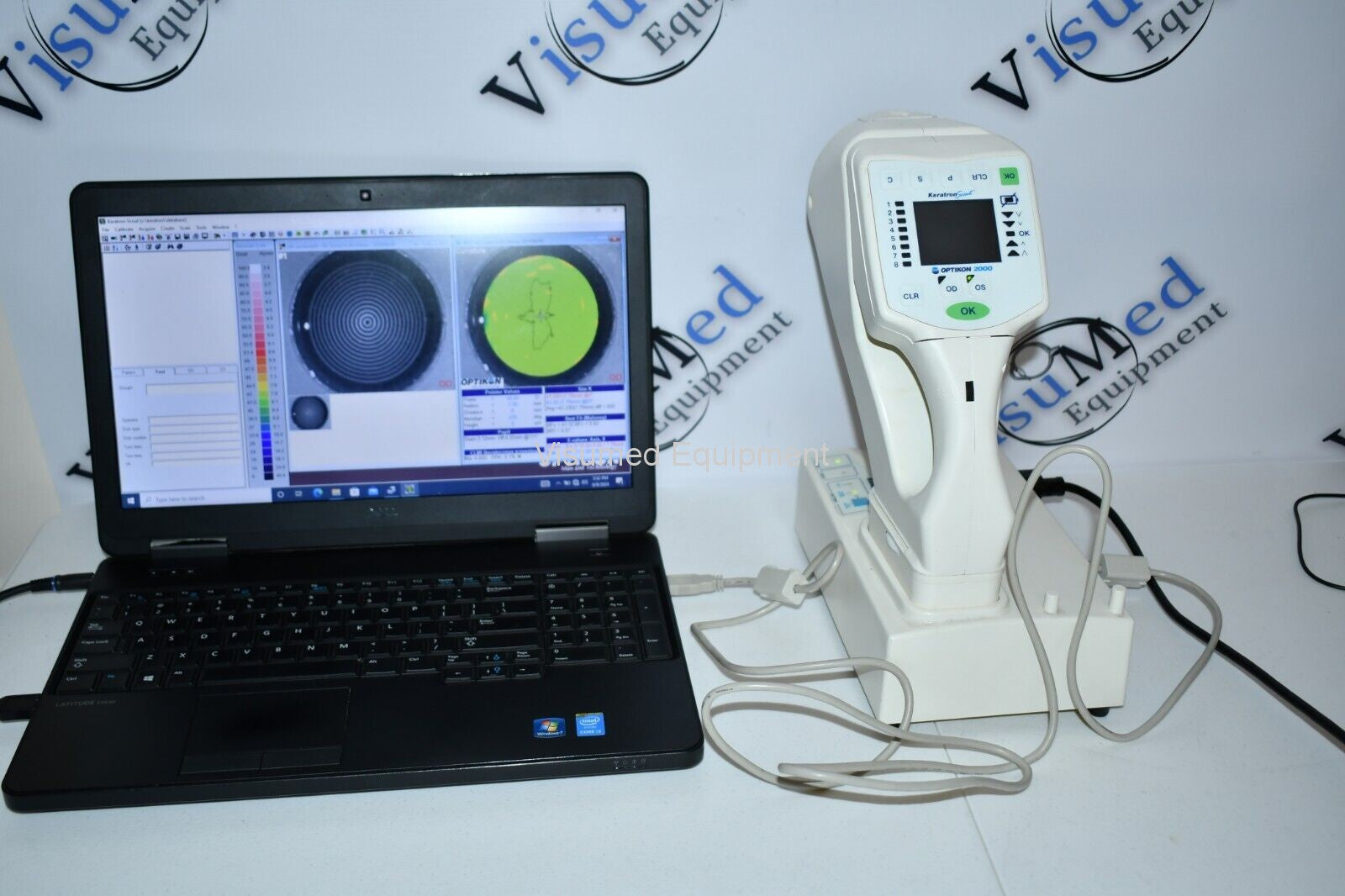 Refurbished Optikon Keratron scout 2000 USB portable Topographer with new battery offered by Visumed Equipment