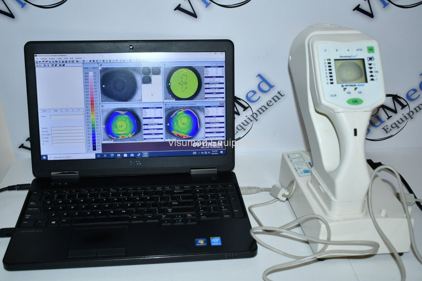 Refurbished Optikon Keratron scout 2000 USB portable Topographer with new battery offered by Visumed Equipment
