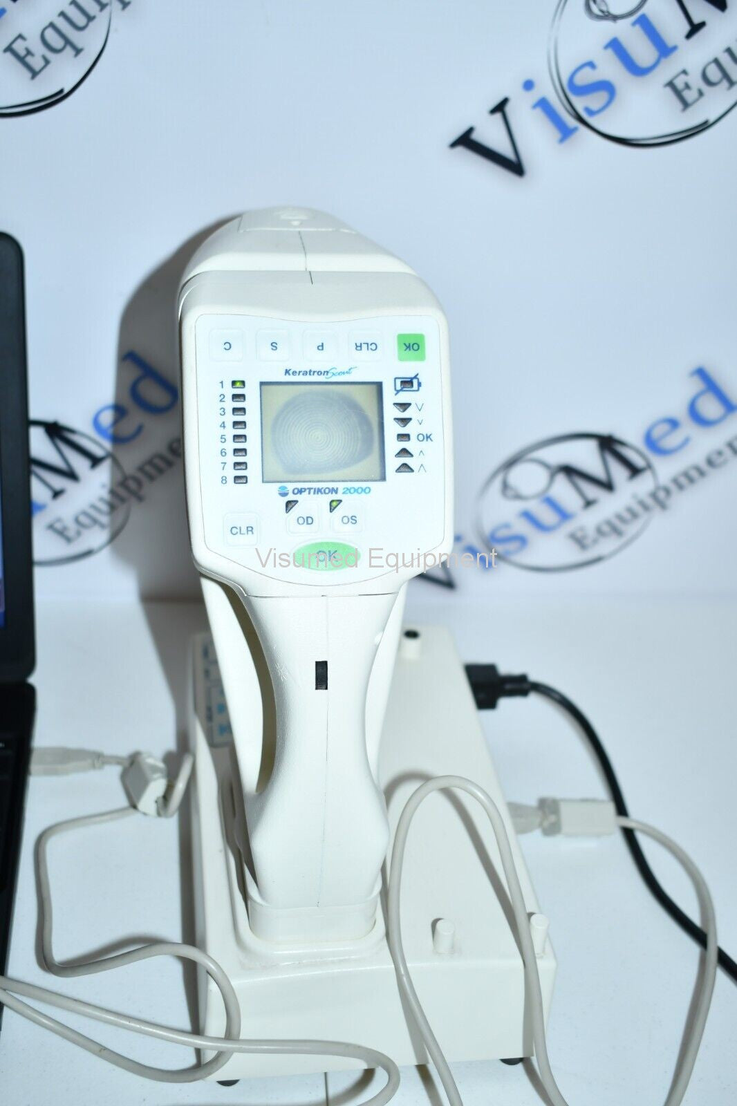 Refurbished Optikon Keratron scout 2000 USB portable Topographer with new battery offered by Visumed Equipment