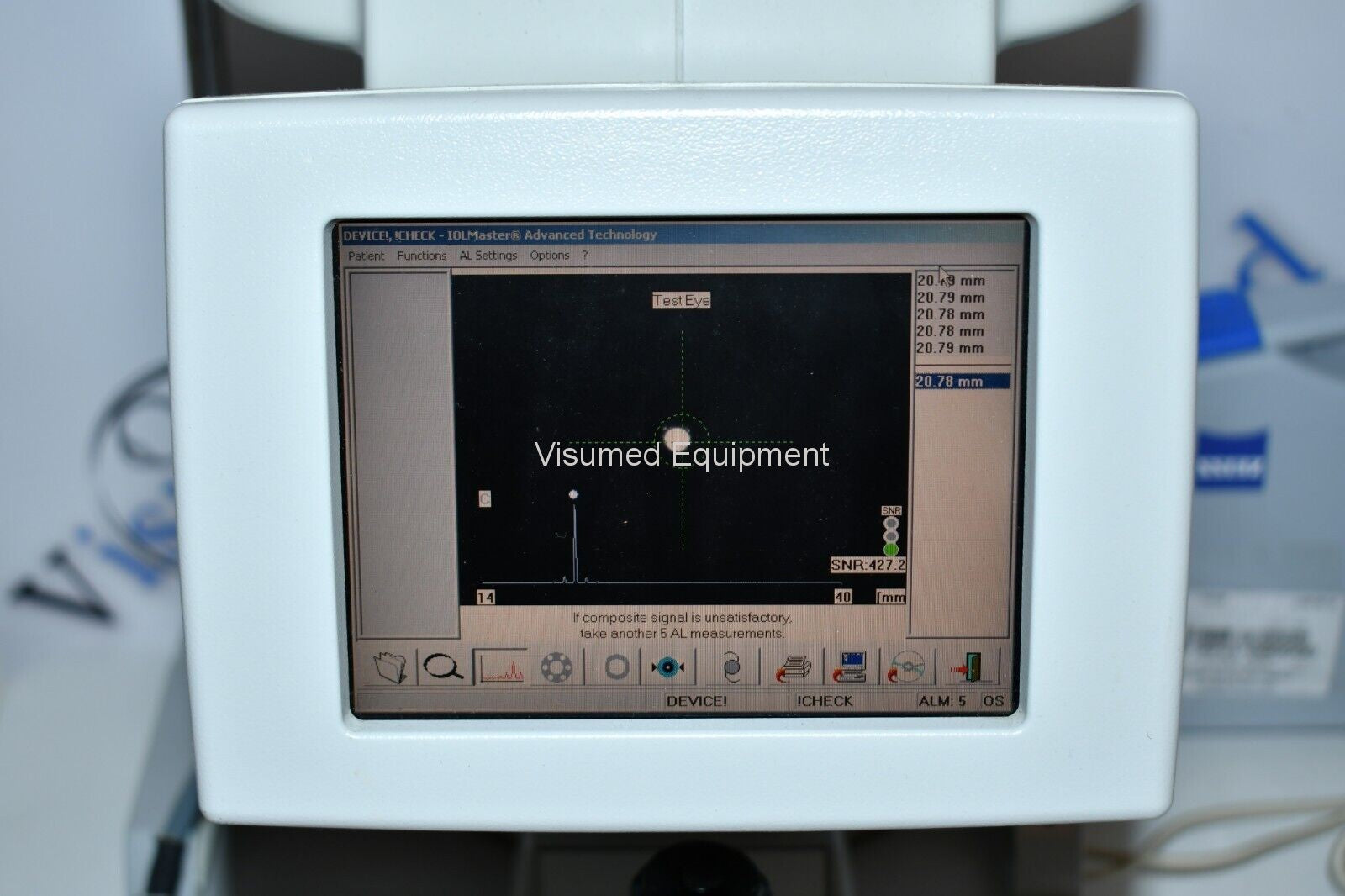 Refurbished Zeiss IOL Master 5.4.3 Optical Biometry offered by Visumed Equipment