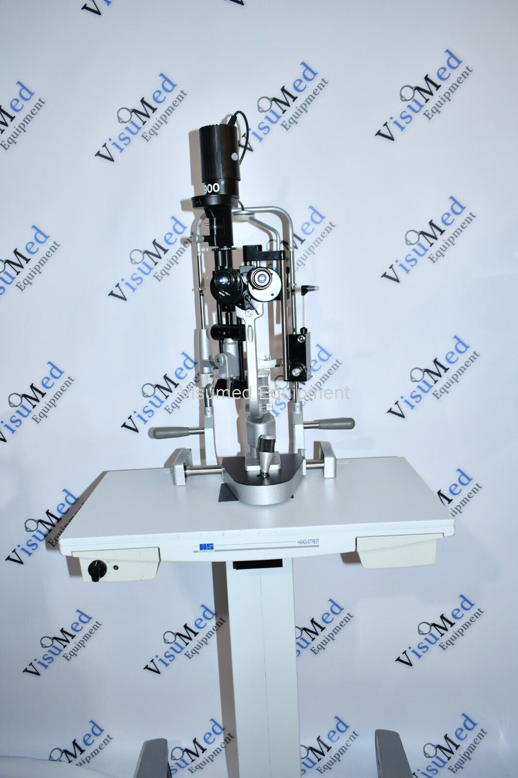 Refurbished Haag Streit BM 900 Slit Lamp with Haag Streit Tonometer and table offered by Visumed Equipment