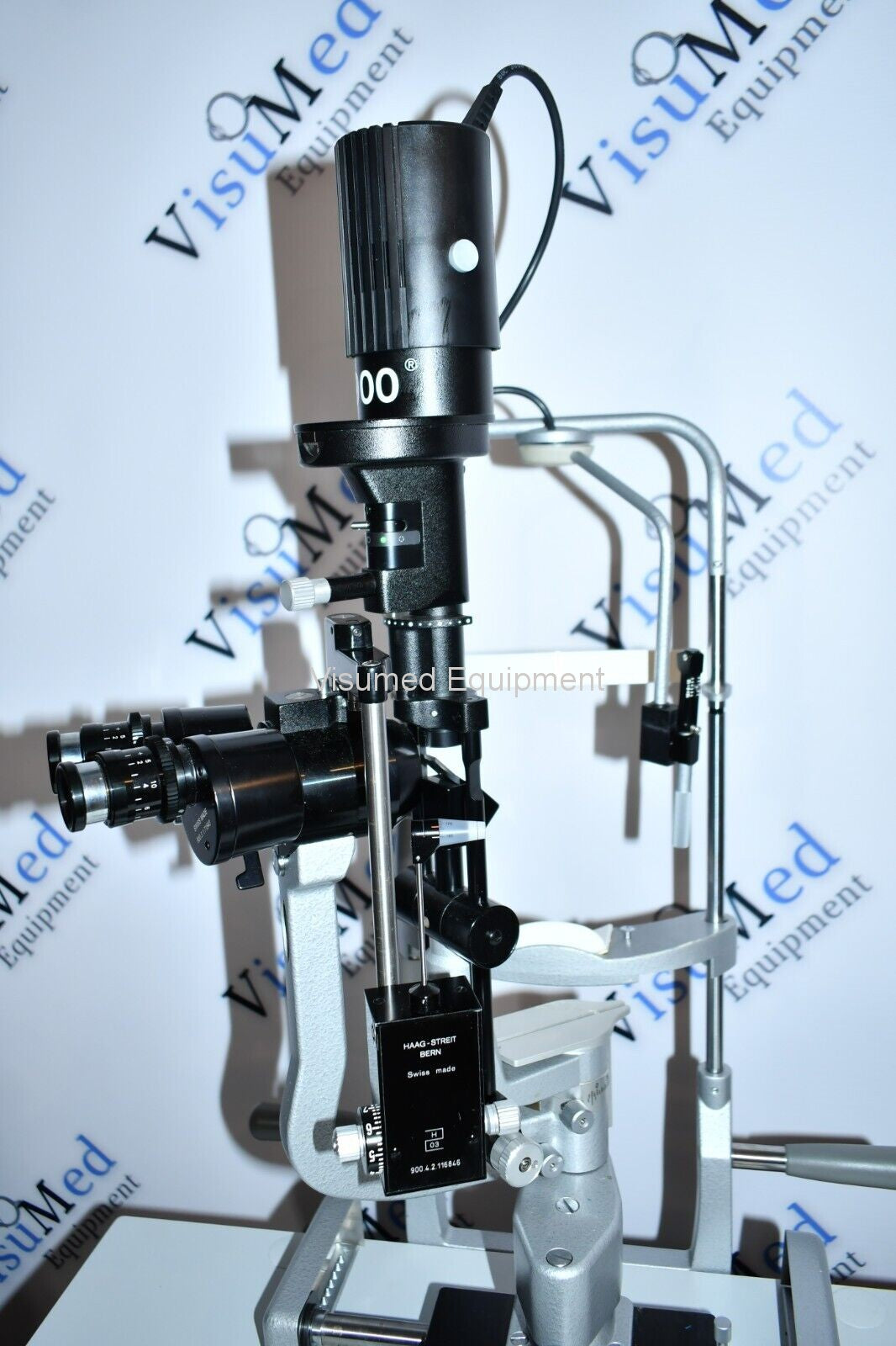Refurbished Haag Streit BM 900 Slit Lamp with Haag Streit Tonometer and table offered by Visumed Equipment