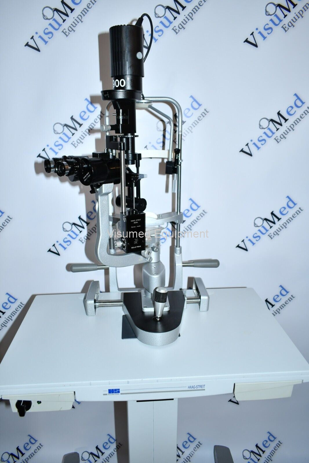 Refurbished Haag Streit BM 900 Slit Lamp with Haag Streit Tonometer and table offered by Visumed Equipment