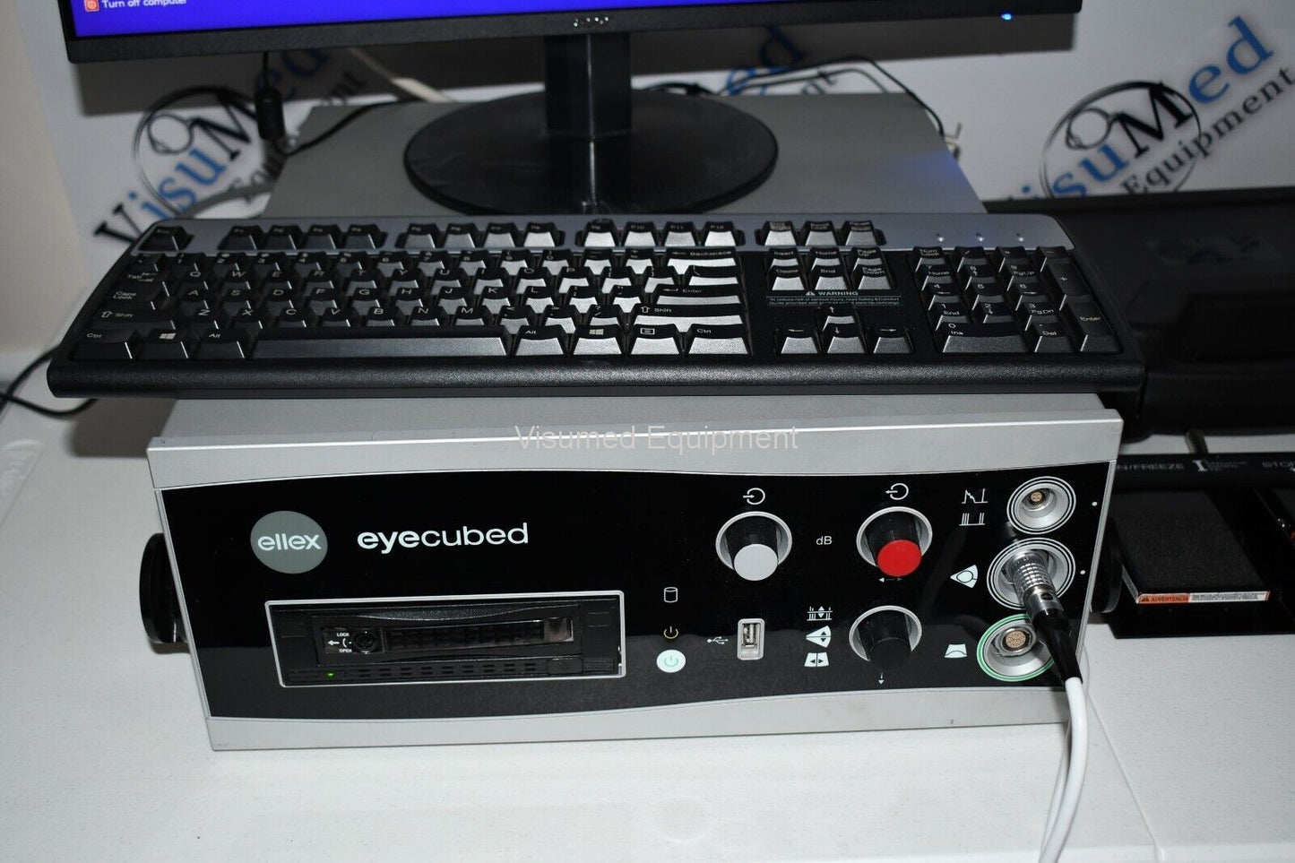 Refurbished Ellex Eyecubed V4 Ophthalmic Ultrasound System With B-scan probe offered by Visumed Equipment