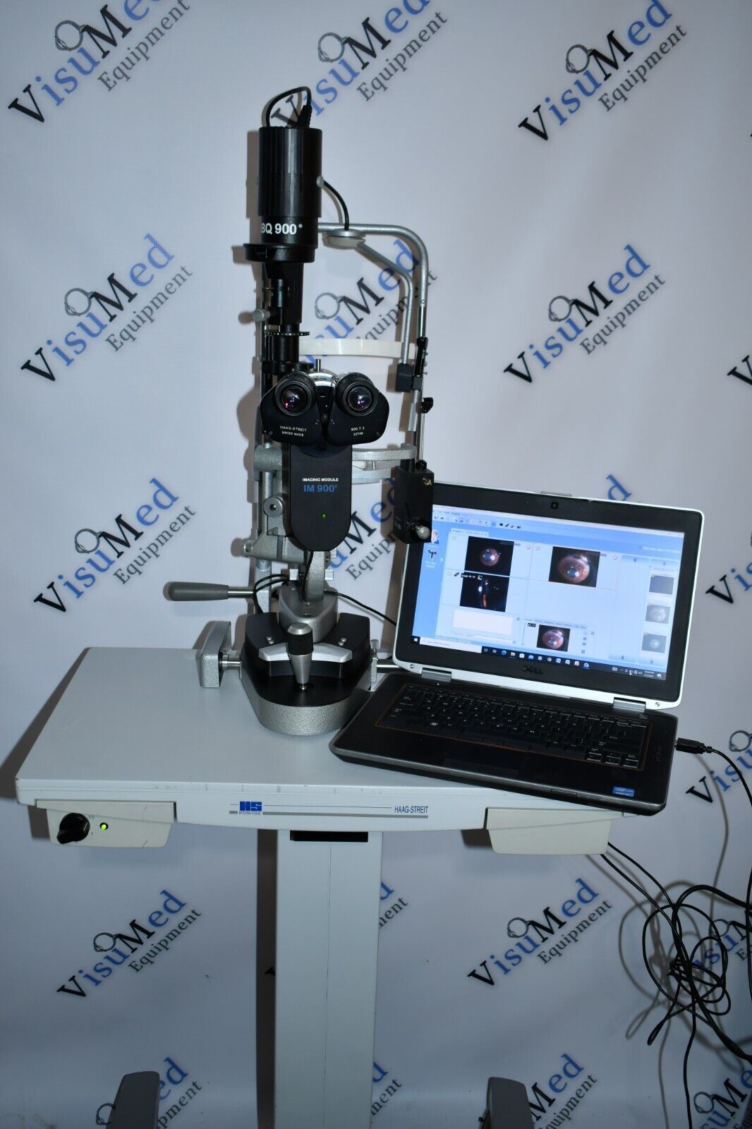 Refurbished Haag Streit BQ 900 Slit Lamp w/ IM 900 Imaging System, manual Table offered by Visumed Equipment