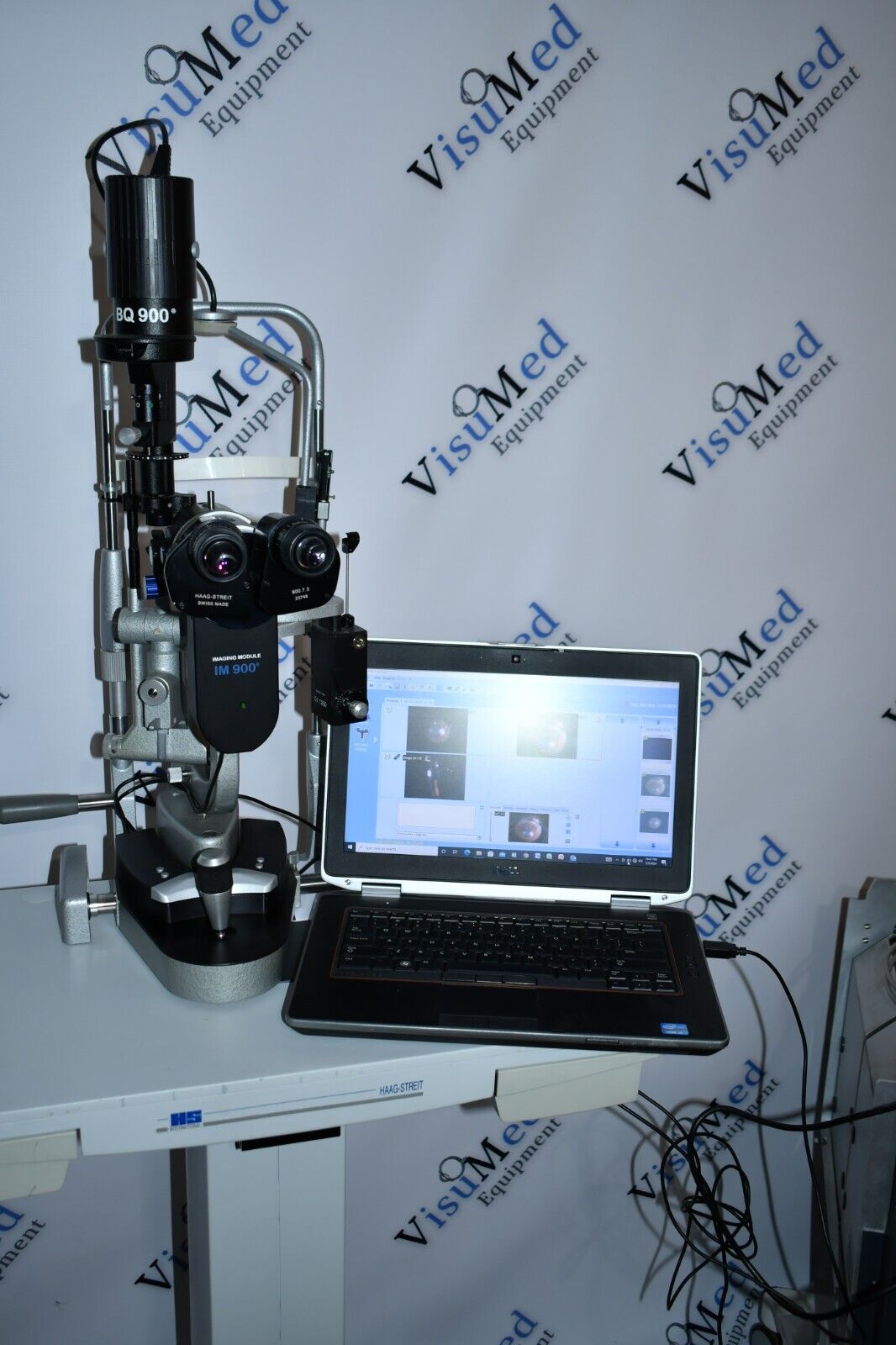 Refurbished Haag Streit BQ 900 Slit Lamp w/ IM 900 Imaging System, manual Table offered by Visumed Equipment