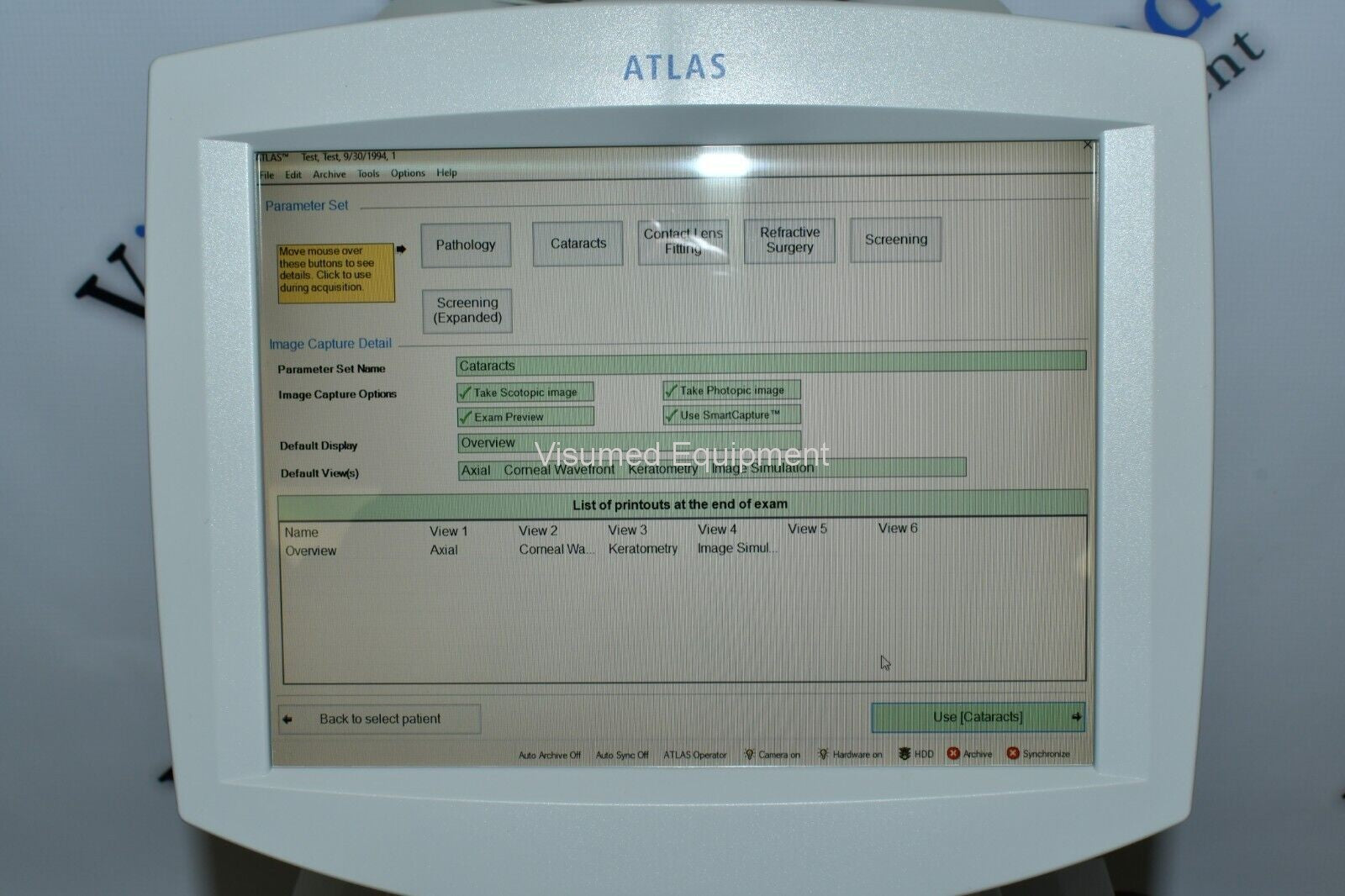 Refurbished Zeiss Atlas 9000 Corneal Topographer Windows 10 offered by Visumed Equipment