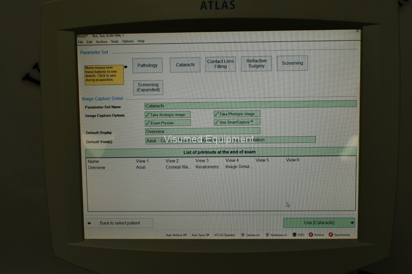 Refurbished Zeiss Atlas 9000 Corneal Topographer Windows 10 offered by Visumed Equipment