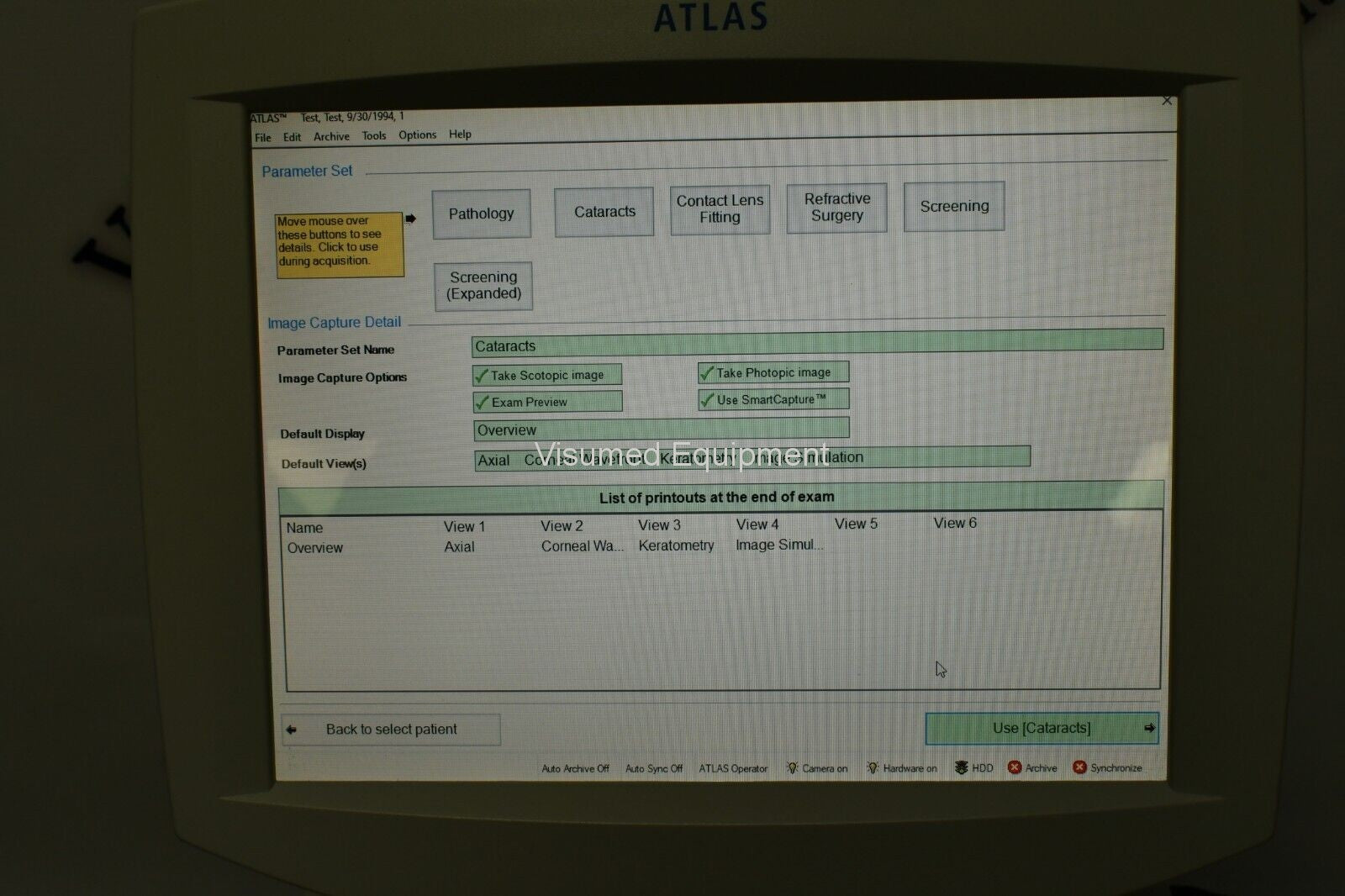 Refurbished Zeiss Atlas 9000 Corneal Topographer Windows 10 offered by Visumed Equipment