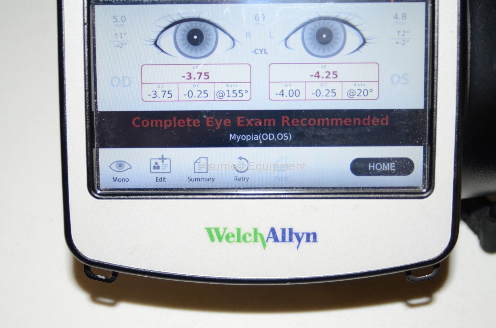 Refurbished Welch Allyn VS100 Spot Vision Screener autorefractor offered by Visumed Equipment