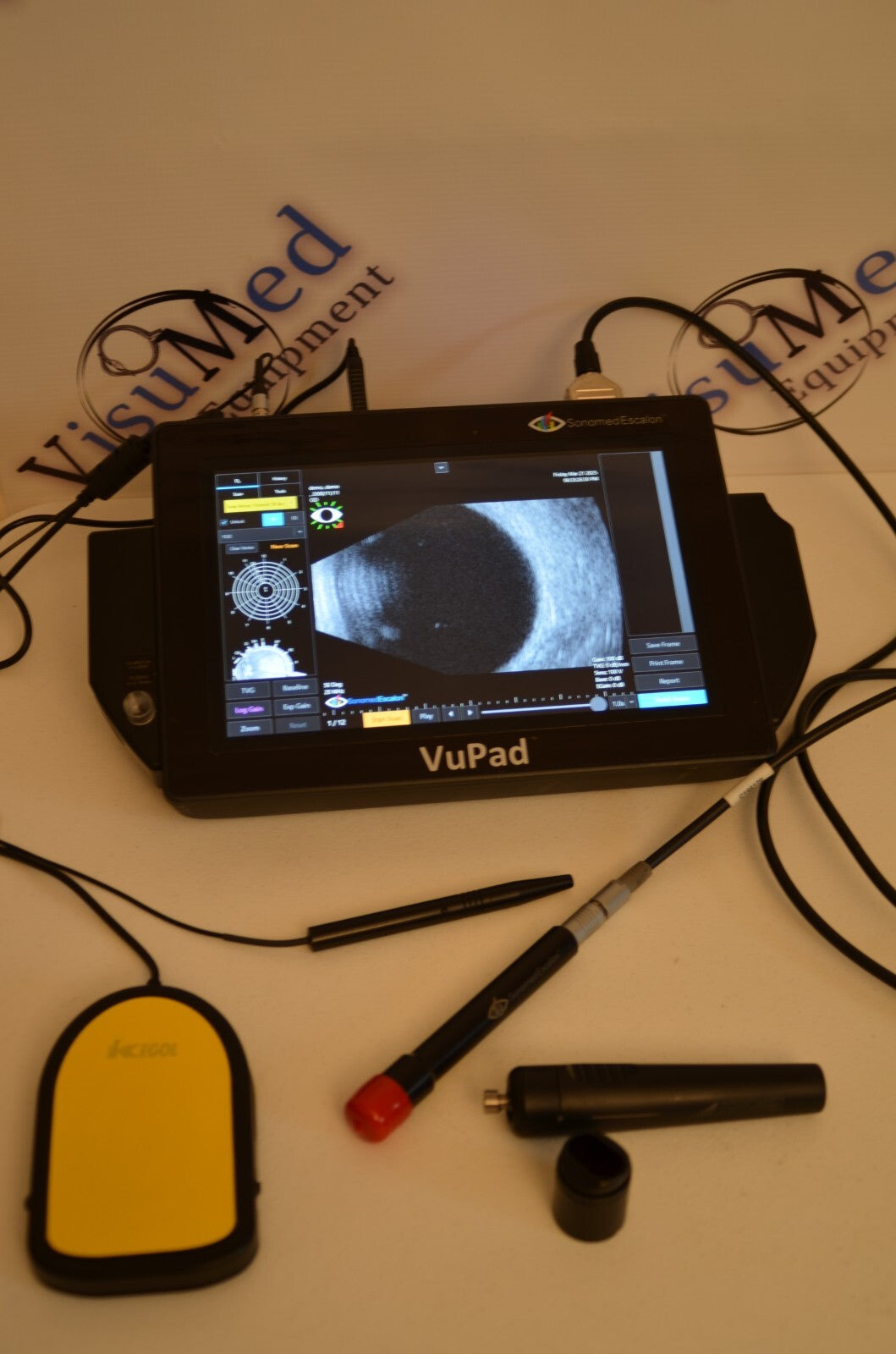 Sonomed Escalon Vupad A-scan B-scan and UBM