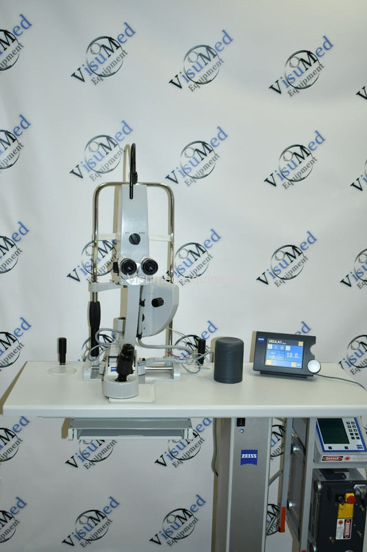 Refurbished Carl Zeiss 532s Argon and Nd-YAG laser VISULAS II Plus combo laser offered by Visumed Equipment