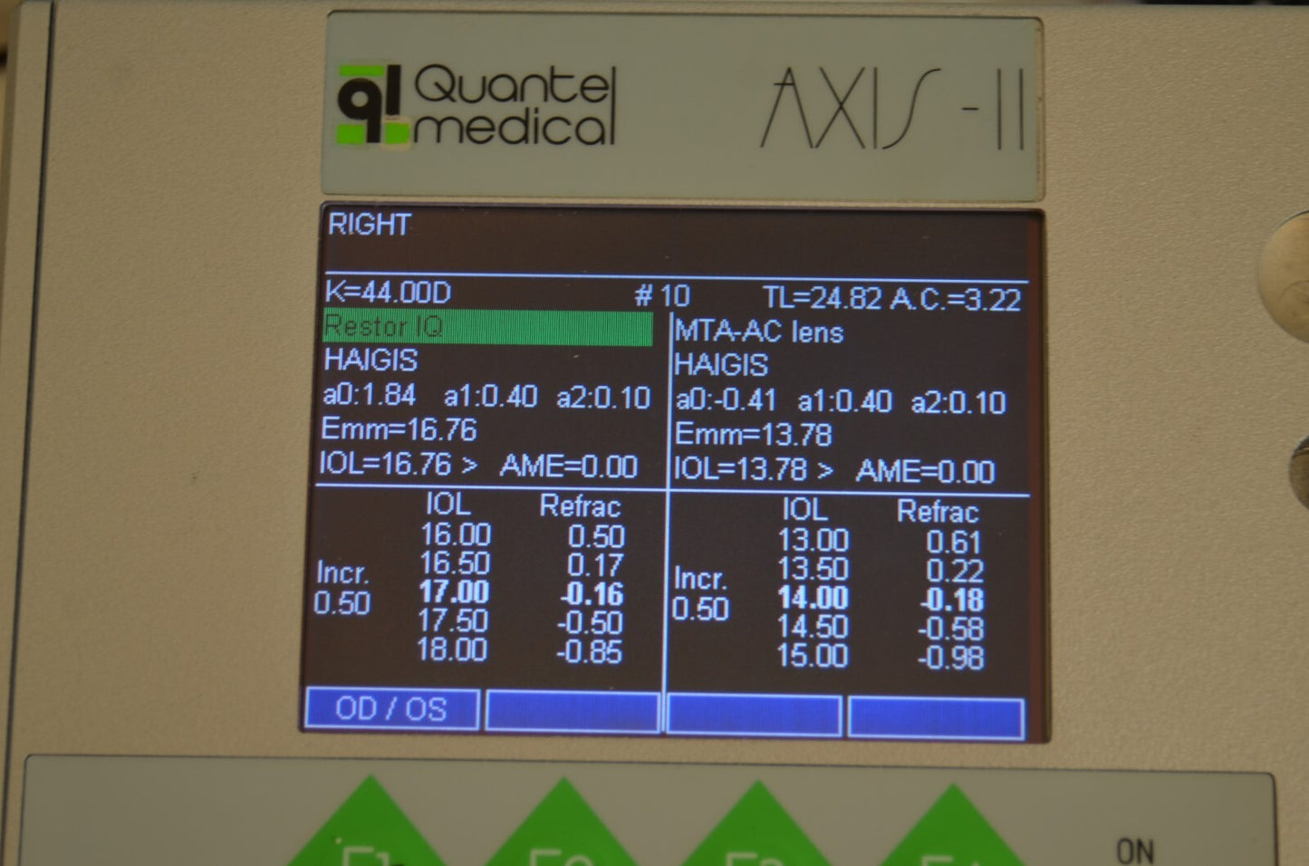 Refurbished QUANTEL MEDICAL AXIS II Ultrasound A-Scan Biometer offered by Visumed Equipment