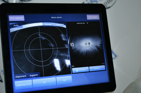 Refurbished Optos California RG AF with Optos advance retinal fundus Camera offered by Visumed Equipment
