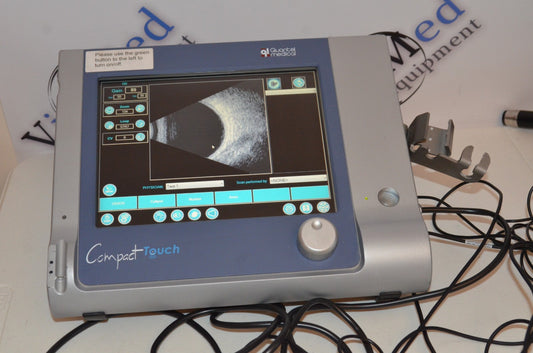 Refurbished Quantel compact touch ophthalmic A-scan B-scan ultrasound offered by Visumed Equipment