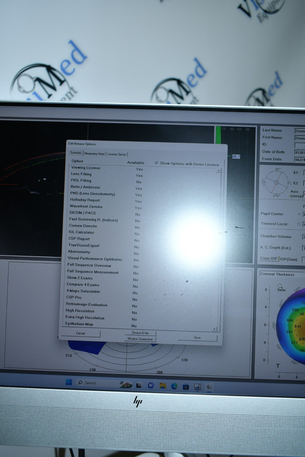 Refurbished Oculus Pentacam HR Corneal Scheimpflug topographer offered by Visumed Equipment