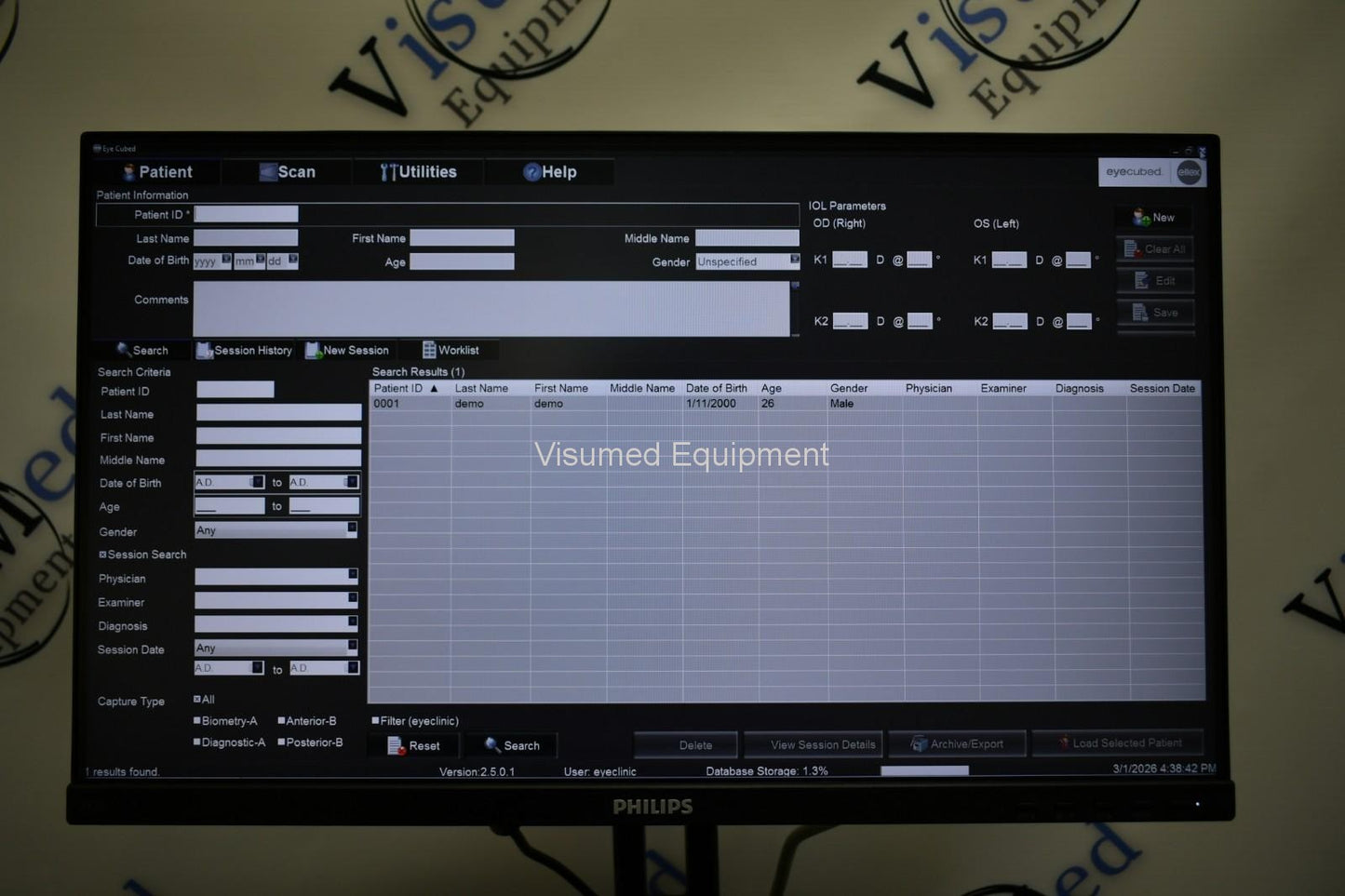 Ellex V4 Eye cubed B-scan UBM ophthalmic ultrasound-Visumed Equipment