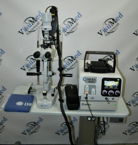 Refurbished Iridex IQ 577 yellow laser with TX cell pattern scanner Pascal offered by Visumed Equipment